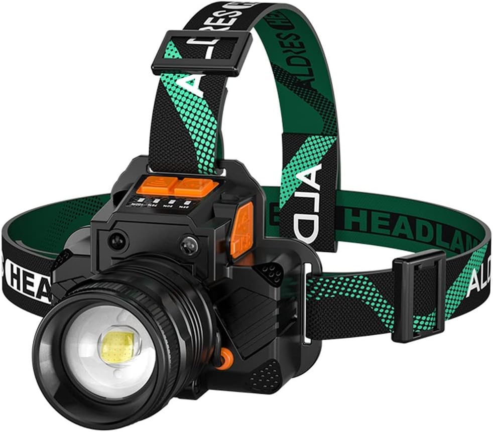 Reflektor LED Zoom Indukcyjny Mocne światło Ładowanie Mocowanie Głowy Zewnętrzna Lampa Wędkarska Daleki Zasięg Lampy Wędkarskie Miner
