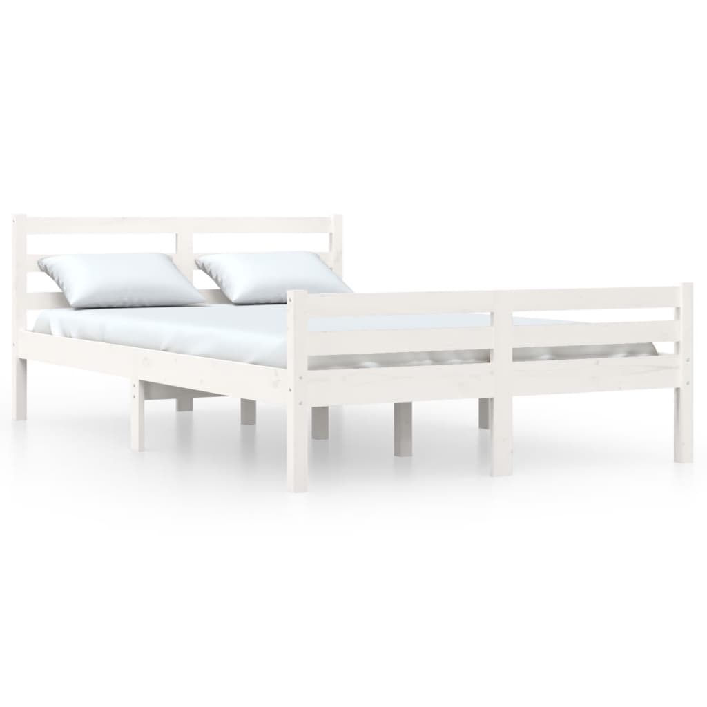 Łóżko Drewniane Rama Łóżka Sofa Biała Do Sypialni Pokoju 150x200 cm