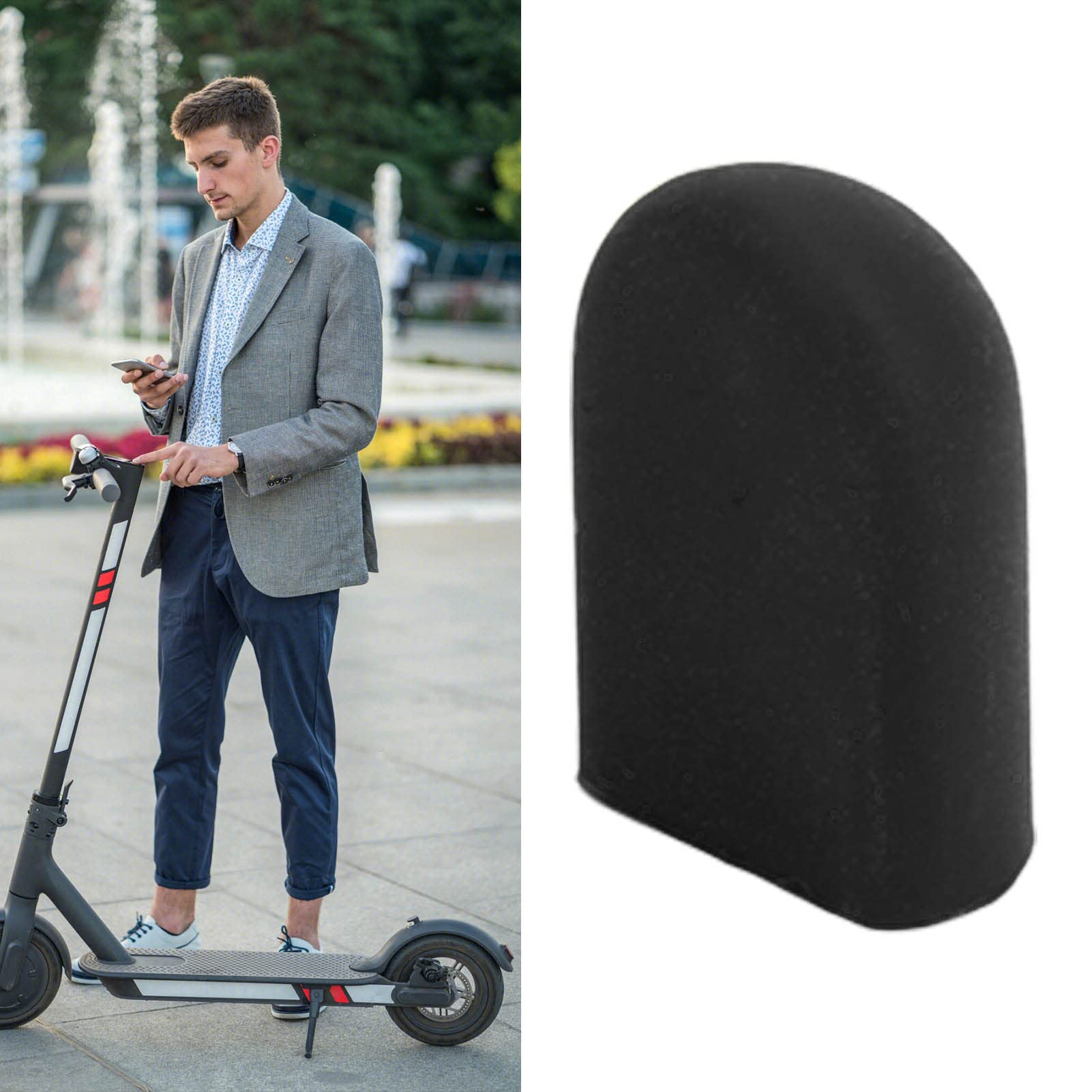 Tokaneit Coque De Support De Pied En Silicone Pour Scooter électrique – 4 Pièces (blanc, Noir, Rouge, Bleu), Antidérapant, Compatible Xiaomi M365