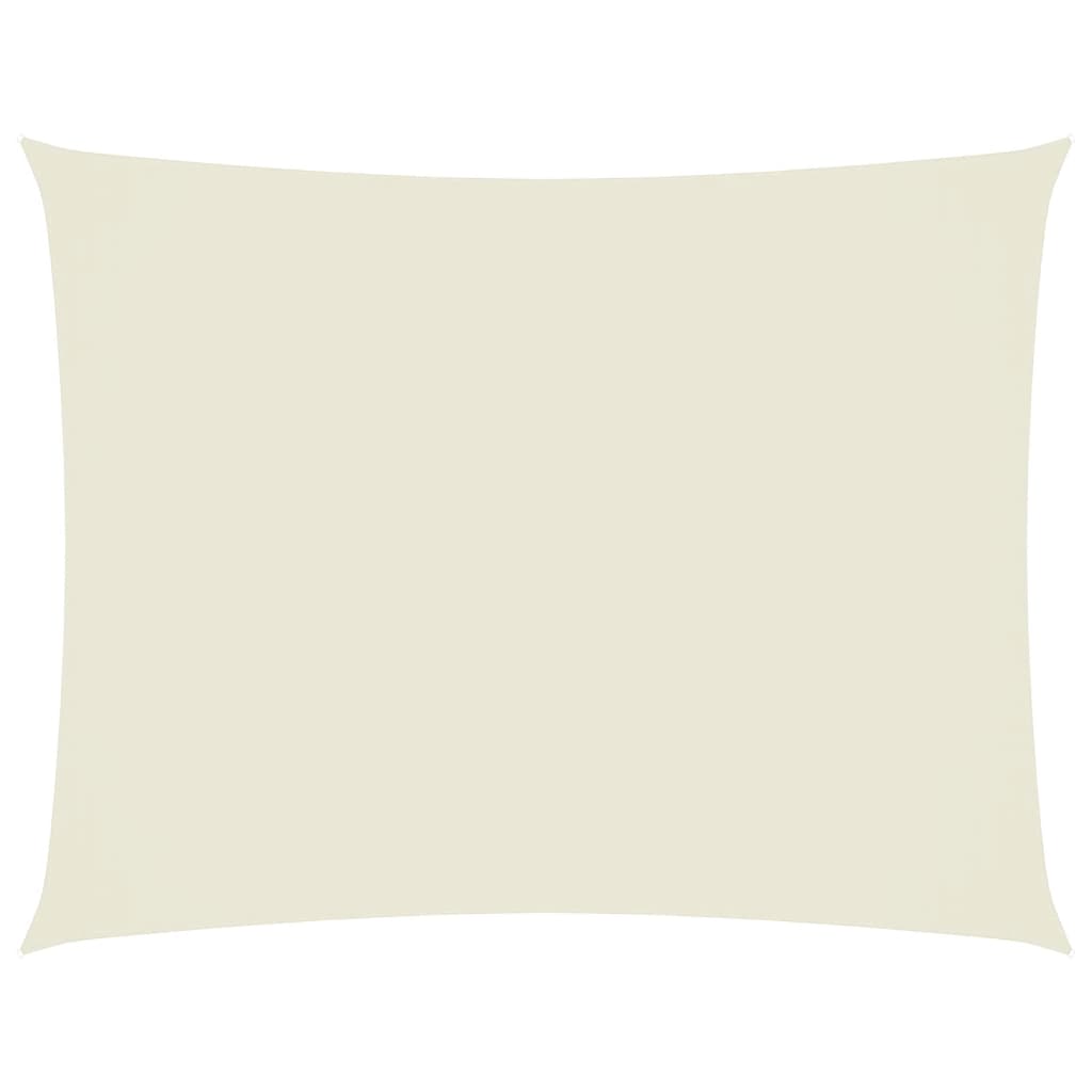 Prostokątny żagiel przeciwsłoneczny z tkaniny Oxford, 2,5 x 3,5 m, kolor kremowy, idealny do ogrodu, na taras lub balkon
