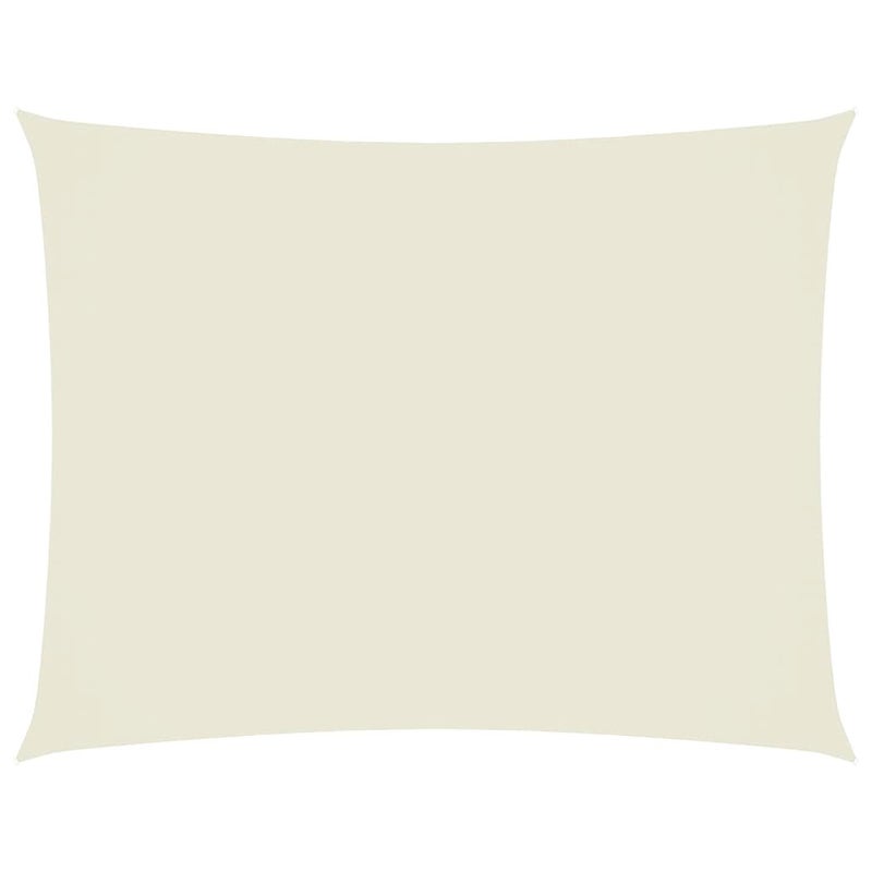 Prostokątny żagiel przeciwsłoneczny z tkaniny Oxford, 2,5 x 3,5 m, kolor kremowy, idealny do ogrodu, na taras lub balkon