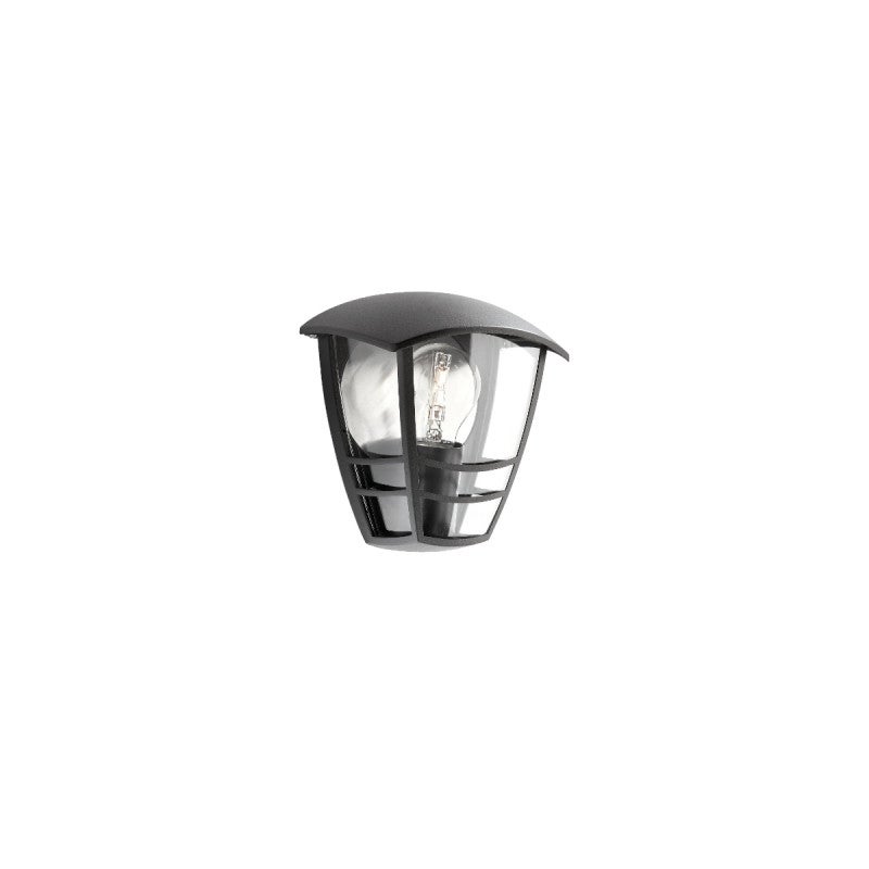 Philips LED Creek Lampada da Parete per Esterni, Luce Diffusa, Alluminio, Nero