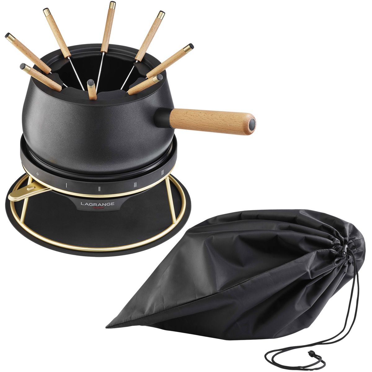 Urządzenie do fondue Lagrange Héritage 8 osób regulowany termostat czarny