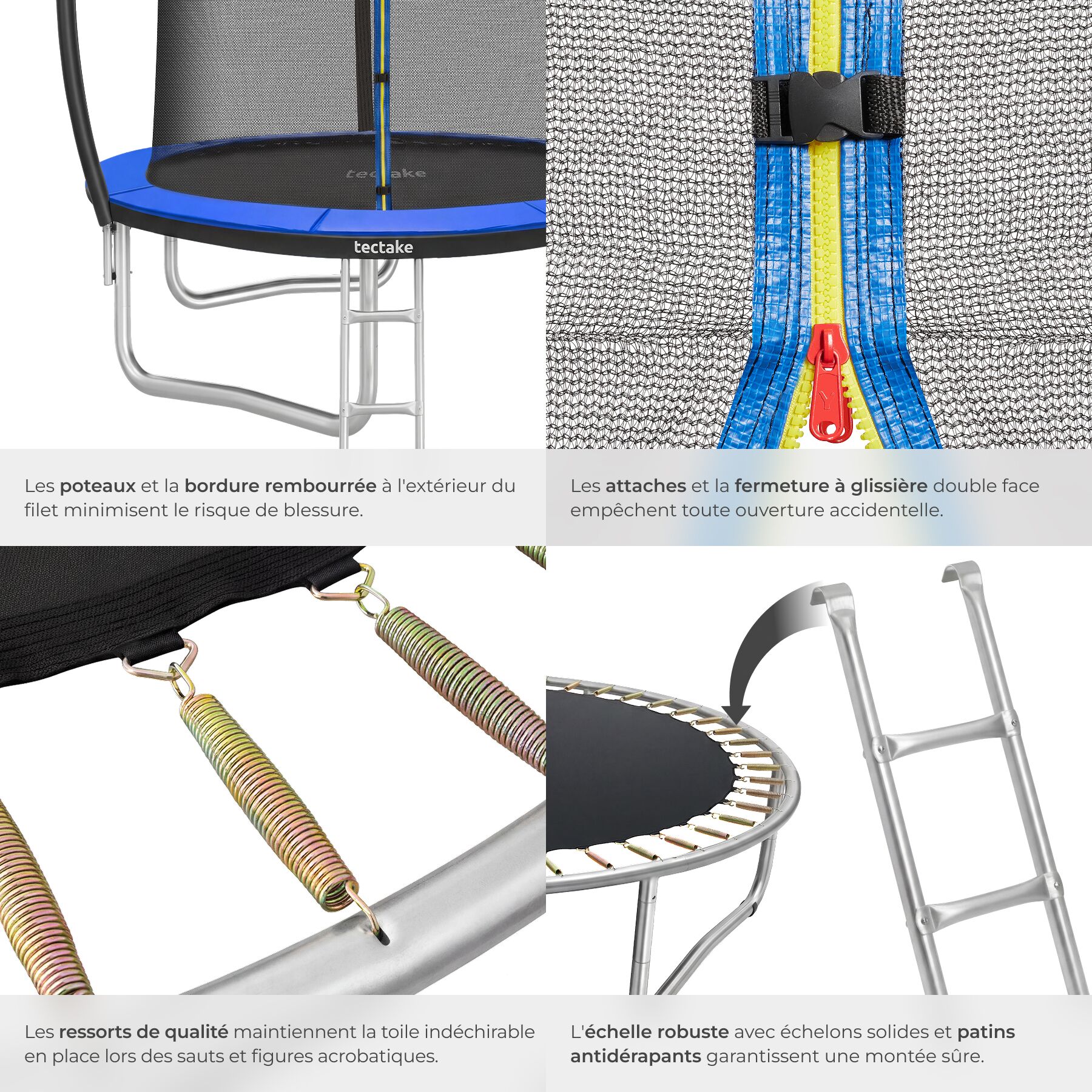 TECTAKE Trampolim Ø 244 cm, certificado GS - 5