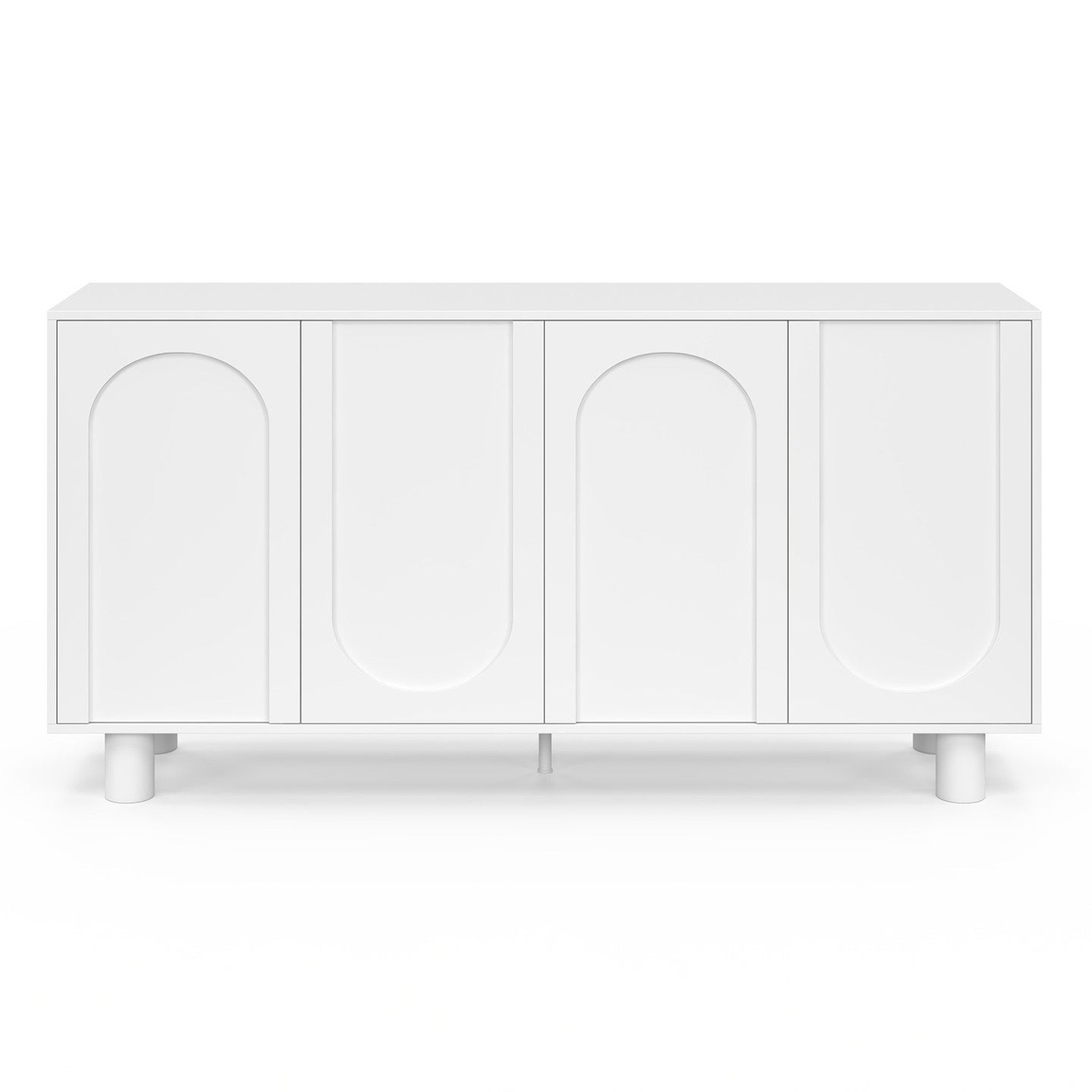 Buffet 160 cm ARCHIE 4 portes design arche blanc - 3