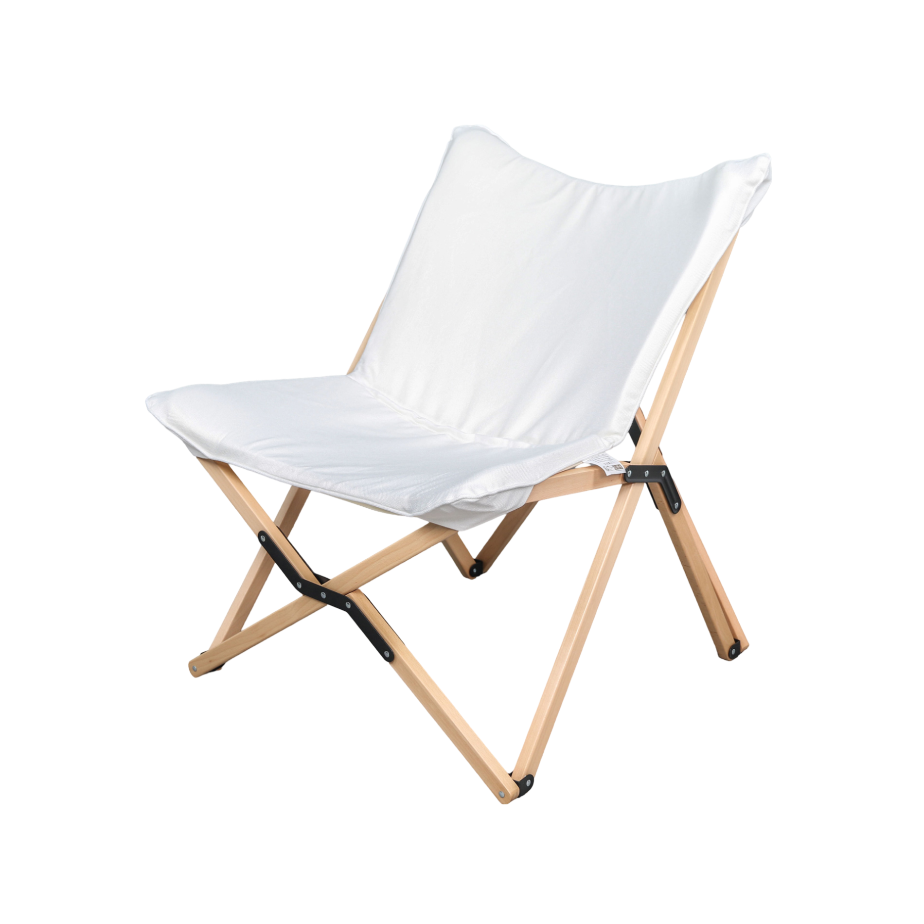 Krzesło reżysera Rebecca Mobili Mukwa 84x69x74 Drewno Poliester Brązowy Biały