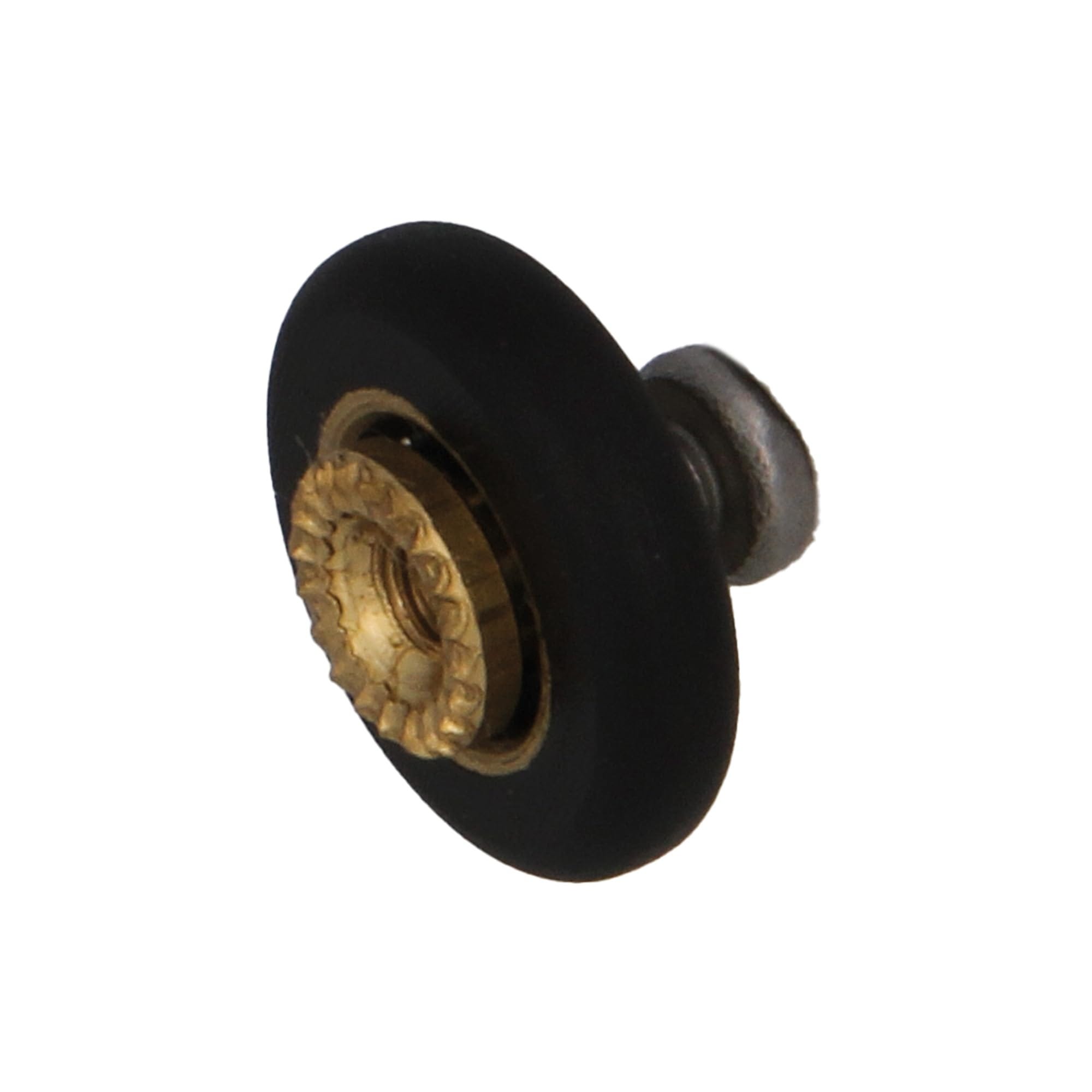 Set 2 Cuscinetti Per Box Doccia Scorrevoli - Ø16mm, Poliammide Nero, Con Vite M3x6 - Foto 2