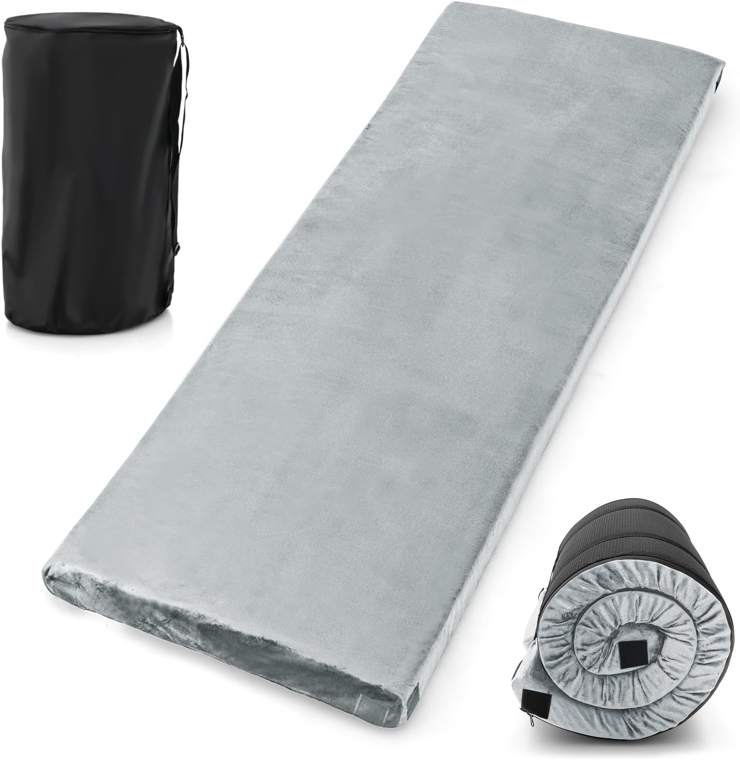 Tapis de camping pliable en mousse, ultra léger, tapis de couchage pliable à cellules fermées pour adultes, imperméable, randonnée, randonnée (vert foncé