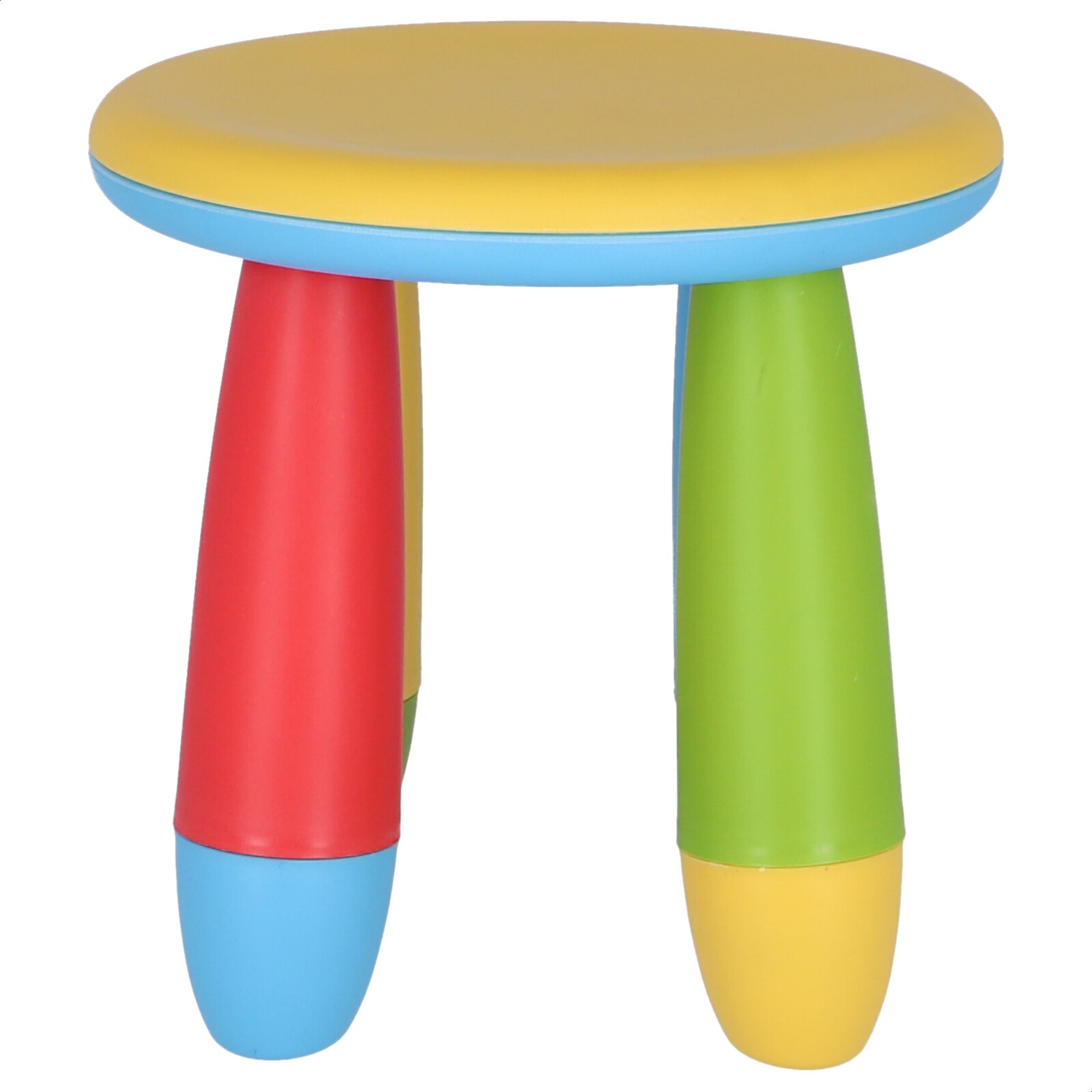 Mobili MOBILI E DECORAZIONI Sgabello per bambini giallo in plastica robusta e resistente, diametro: 30 cm x altezza: 26 cm - 4