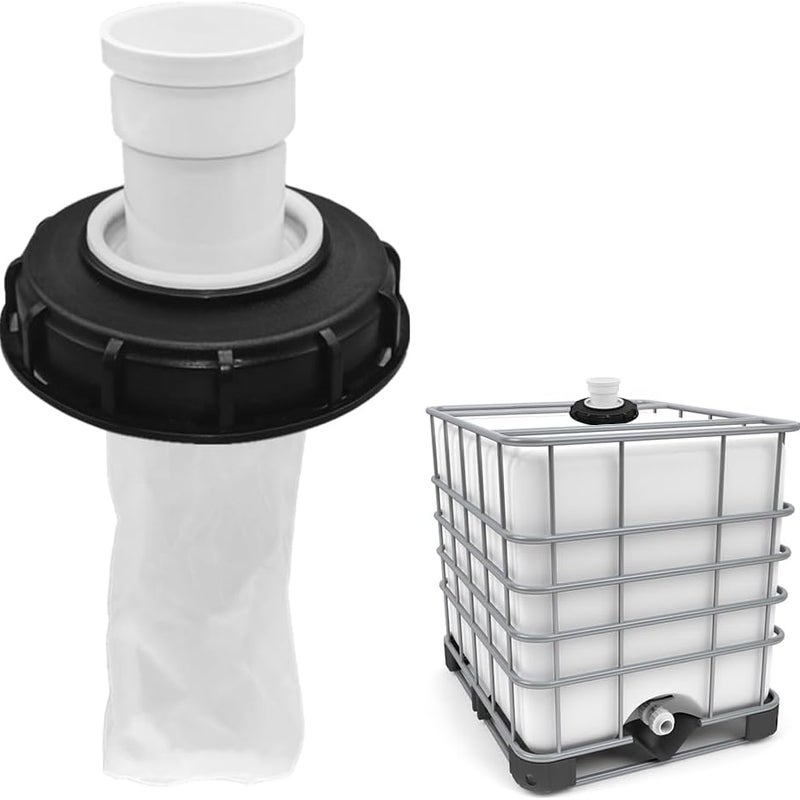 Pokrywa filtra do zbiornika IBC, zmywalna, nylonowa (z pokrywą), do zbiornika na deszczówkę 165 mm, 1 sztuka