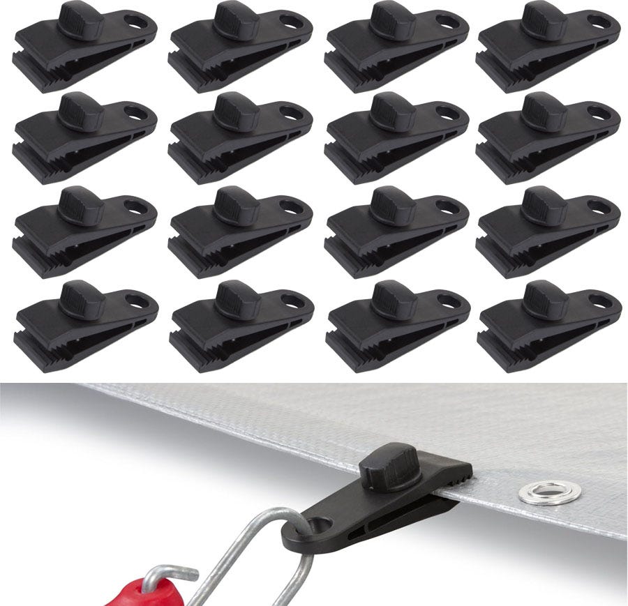 16 morsetti a coccodrillo multiuso,clip a coccodrillo con chiusura a bocca, clip per ombrellone, per tende, teloni, teli per barche, teli per piscine | Leroy Merlin 16 morsetti a coccodrillo multiuso,clip a coccodrillo con chiusura a bocca, clip per ombrellone, per tende, teloni, teli per barche, teli per piscine | Leroy Merlin