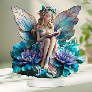 Vente Statuette Figurine Fée violette allongée Pamela