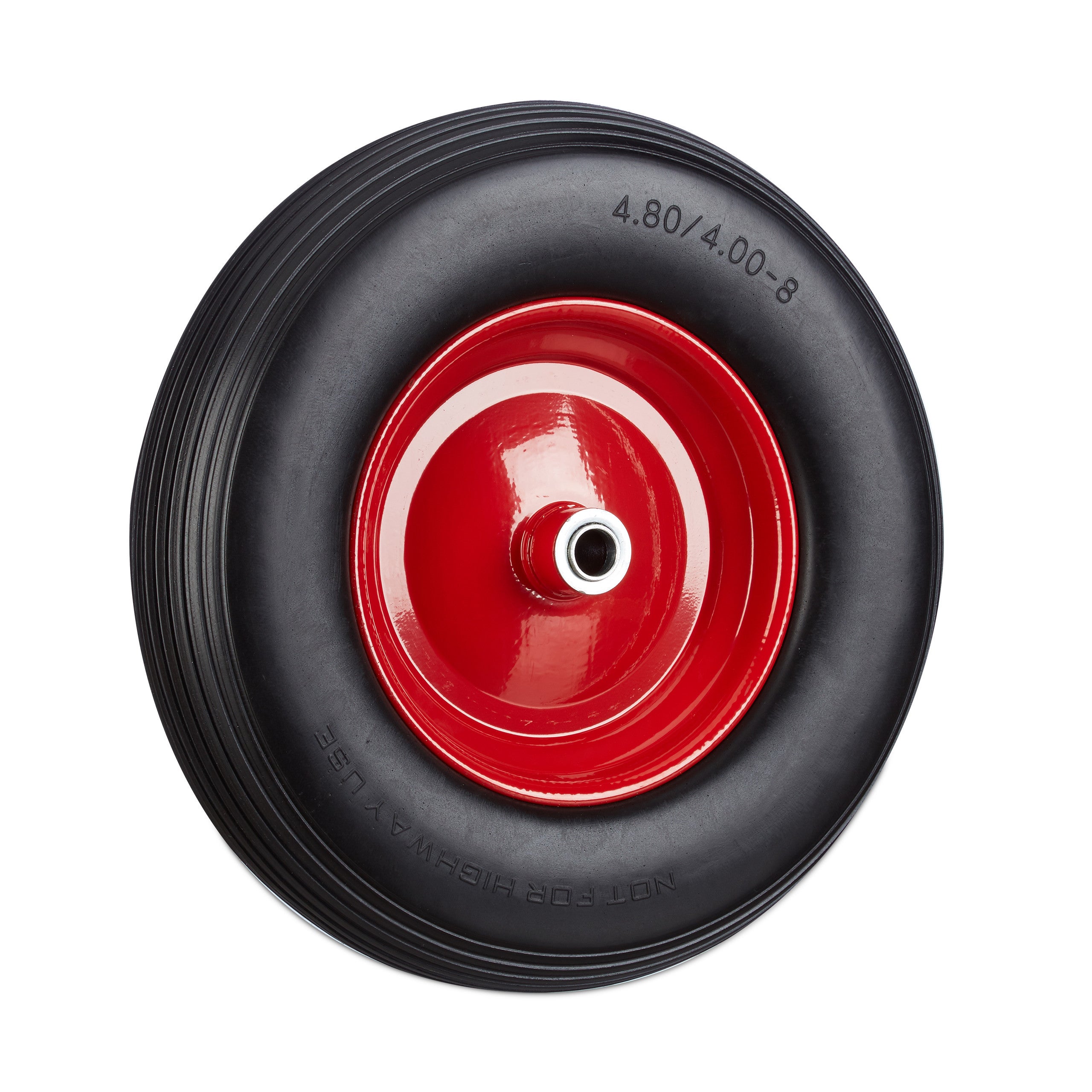 Ruota Per Carriola Pneumatica 4.80/4.00-8 - Portata 120 Kg, Gomma Con Valvola