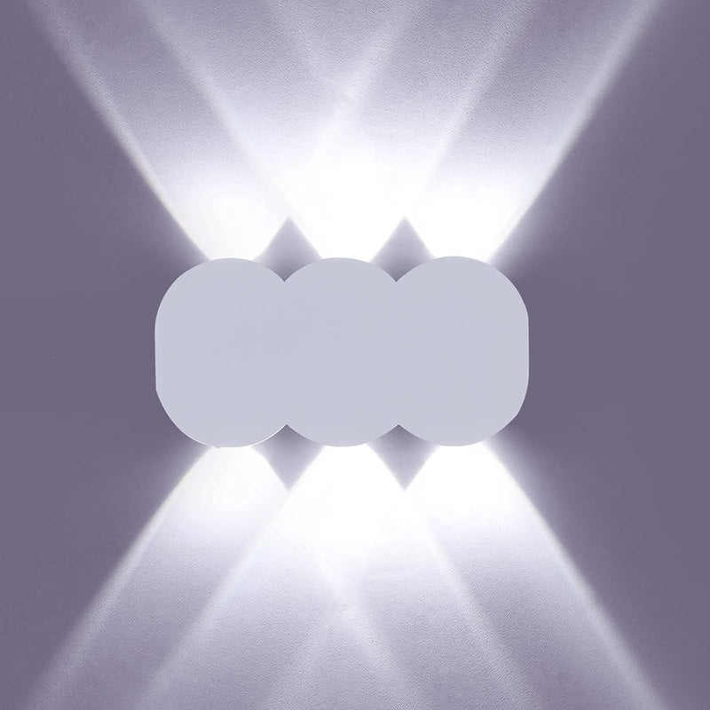 Kinkiet wewnętrzny LED 6W, nowoczesny prostokątny kinkiet, reflektor świecący w górę i w dół, aluminiowe oświetlenie ścienne