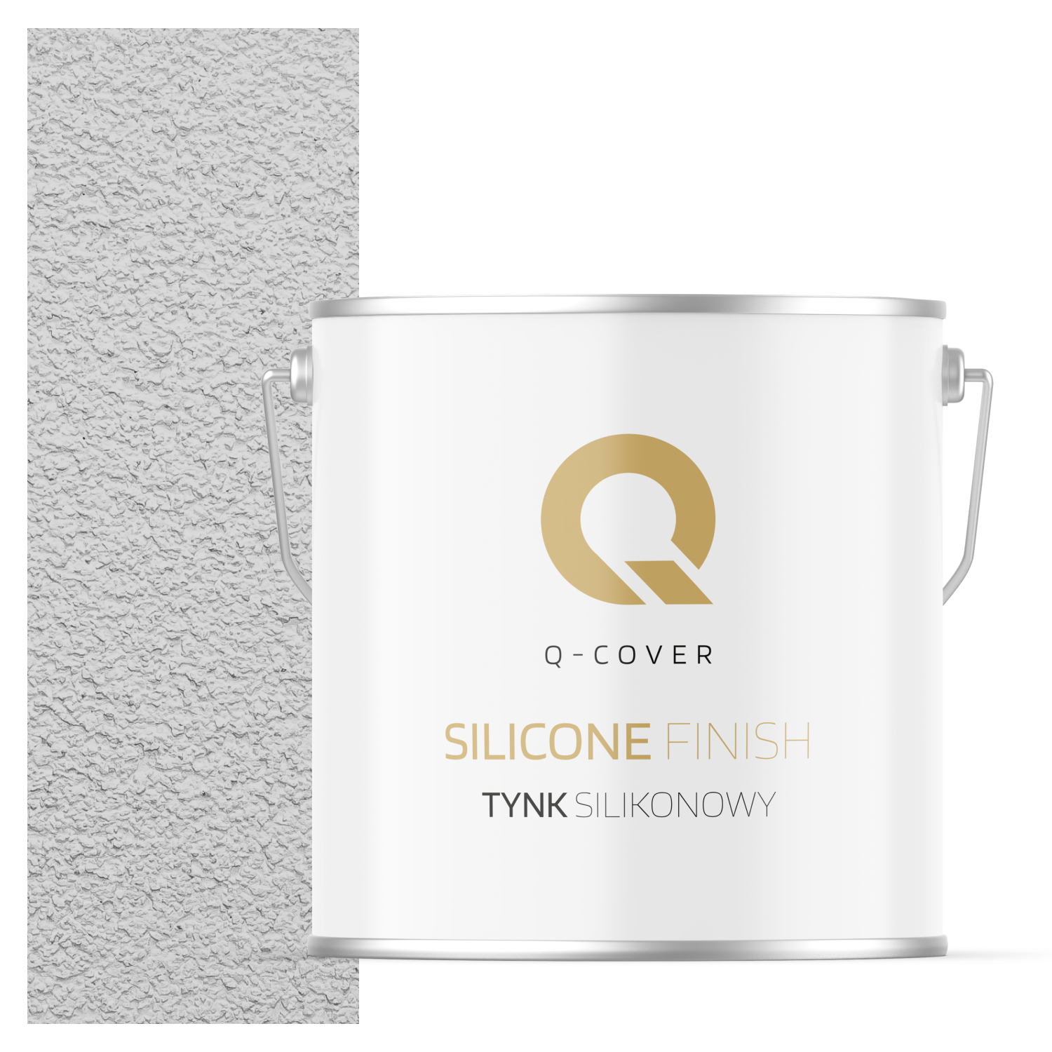 Tynk Silikonowy Elewacyjny Baranek 1.00mm Q-Cover Biel złamana w szarość F251 7KG