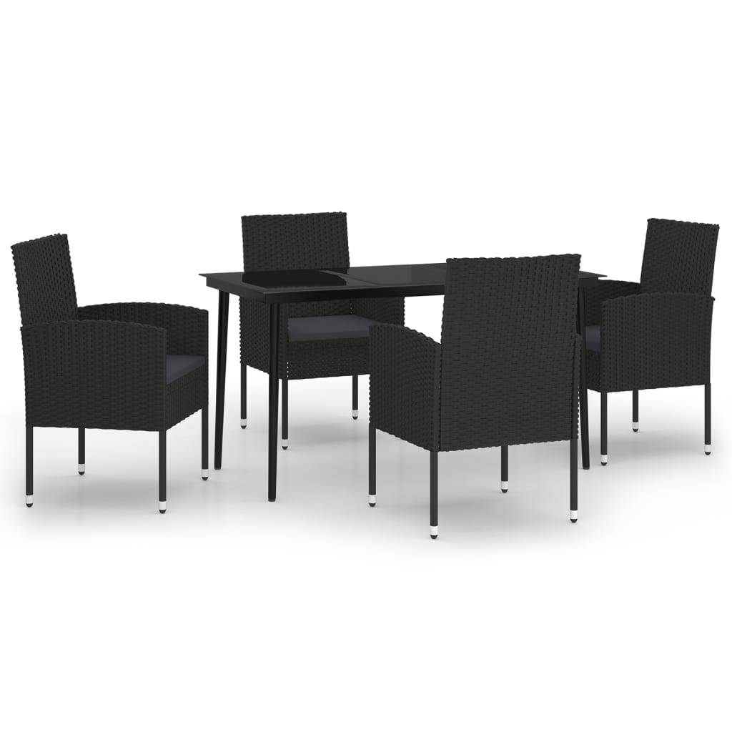 Maison Exclusive - Set da Pranzo da Giardino 5 pz Nero - 2