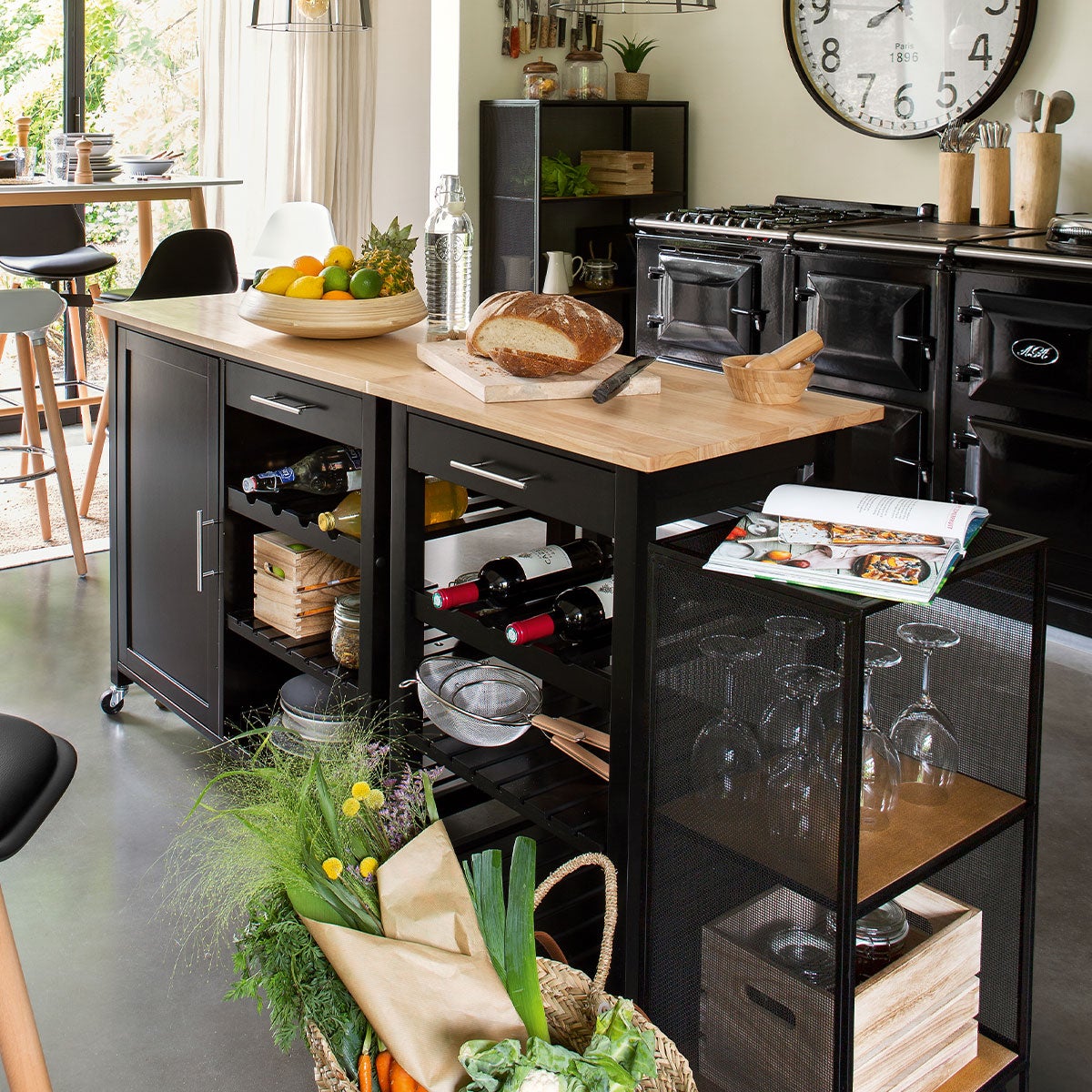 Desserte petit modèle Noir Claude - Atmosphera créateur d'intérieur - 2