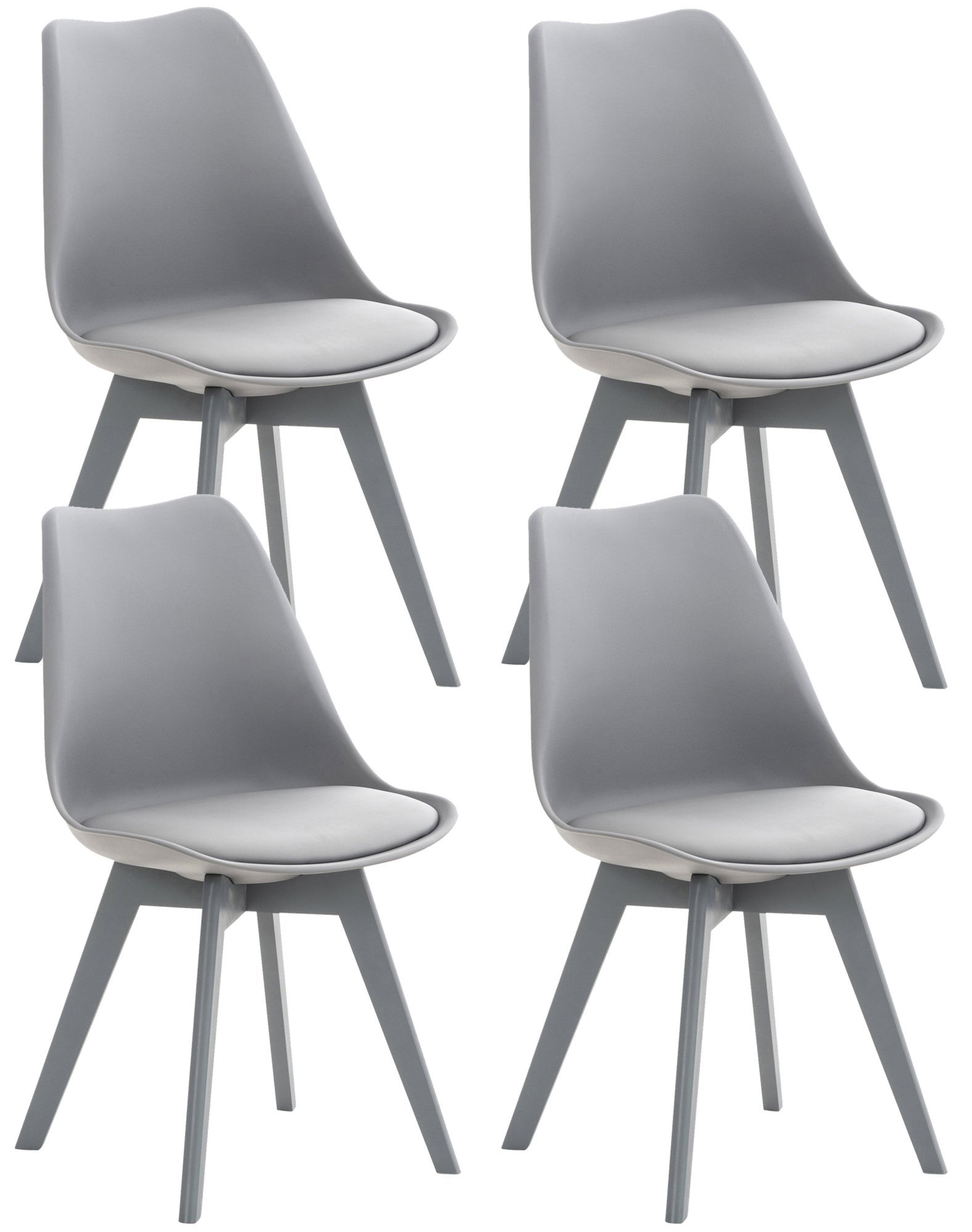 Set sedie da cucina o sala da pranzo per ufficio in plastica