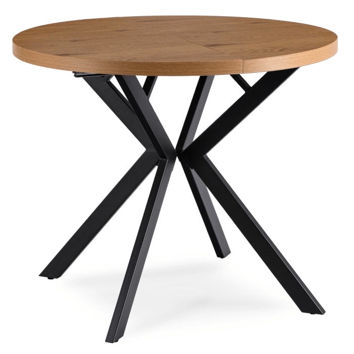 Stół Rozkładany Okrągły Kuchenny Do Jadalni Kuchni Salonu Dąb Czarny DORIAN