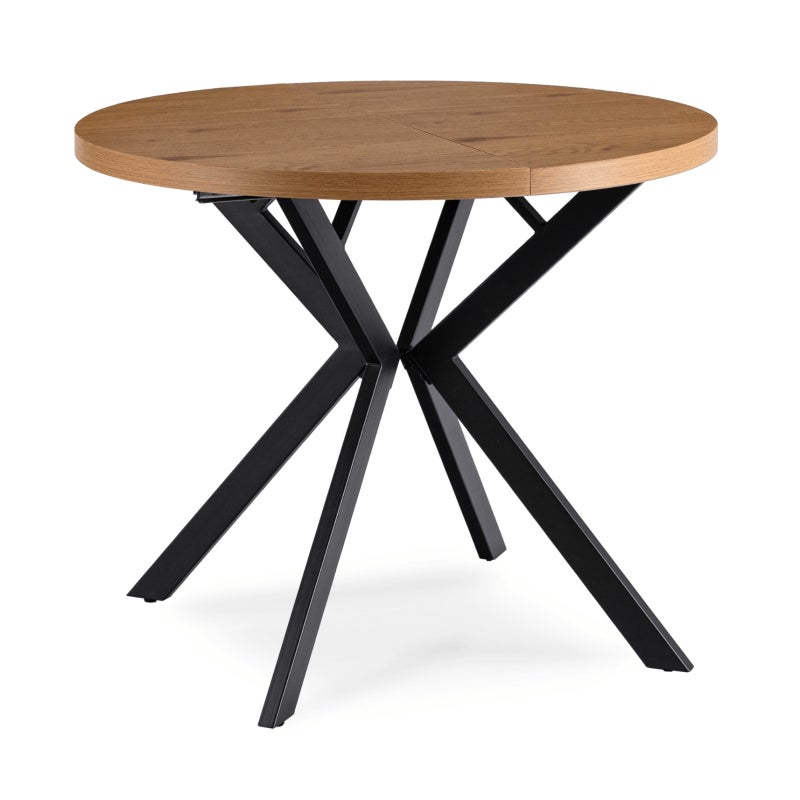 Stół Rozkładany Okrągły Kuchenny Do Jadalni Kuchni Salonu Dąb Czarny DORIAN