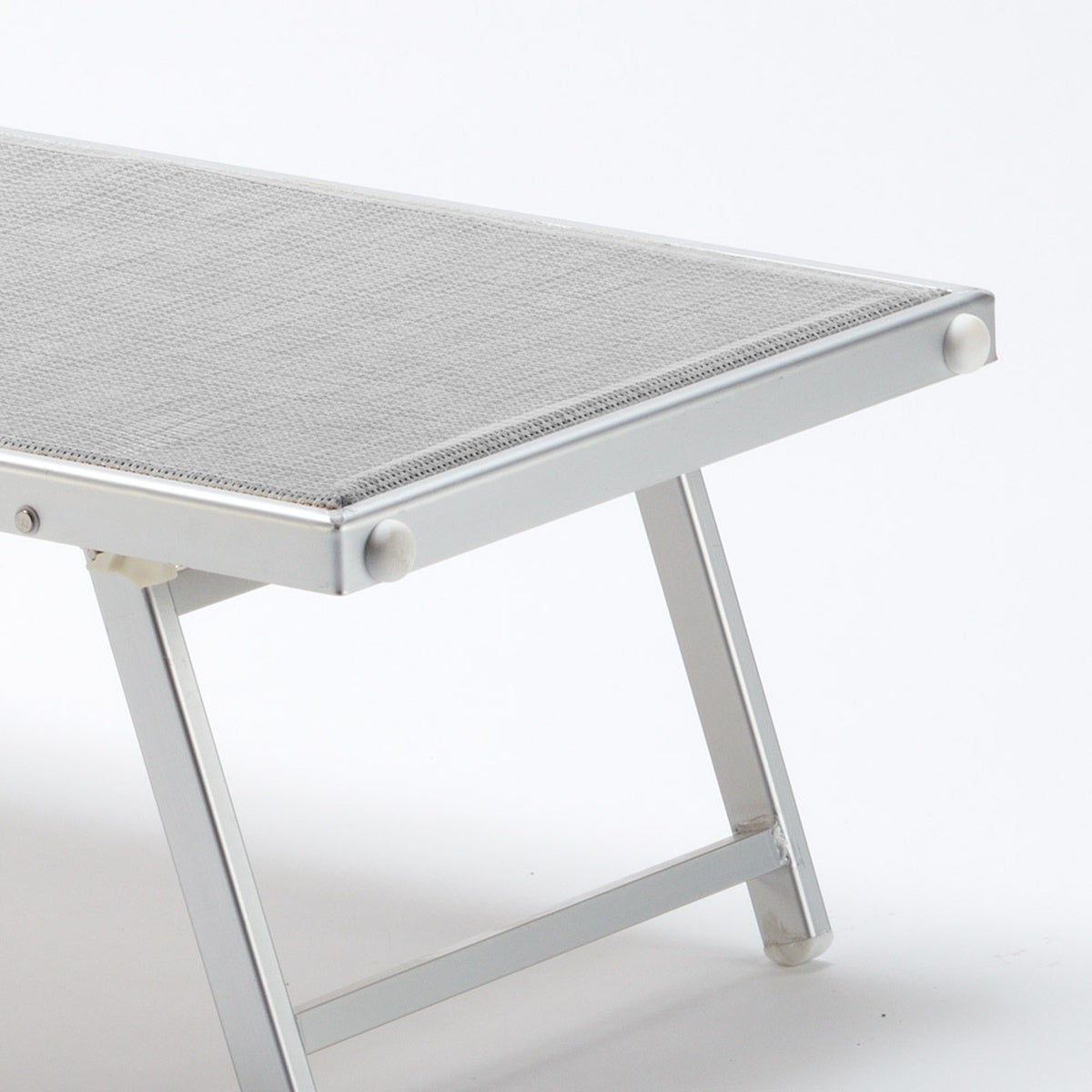 2 Lettini spiaggia mare prendisole professionali in alluminio Italia - Grigio - 9