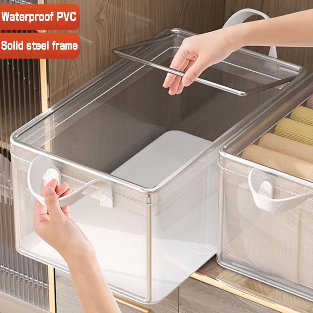 2 boîtes de rangement de vêtements de grande capacité pour vêtements, couettes, couvertures, jouets - 5