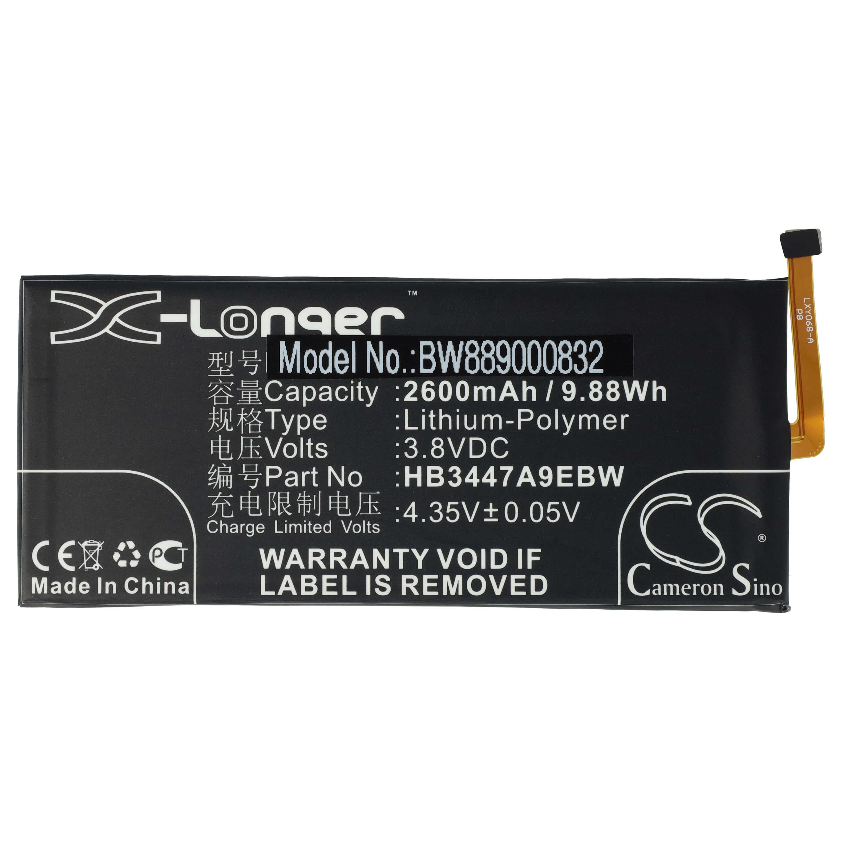 Batterie Vhbw Compatible Cubot Dinosaur – 4150mAh, 3,8V, Li-polymère – Remplacement Smartphone