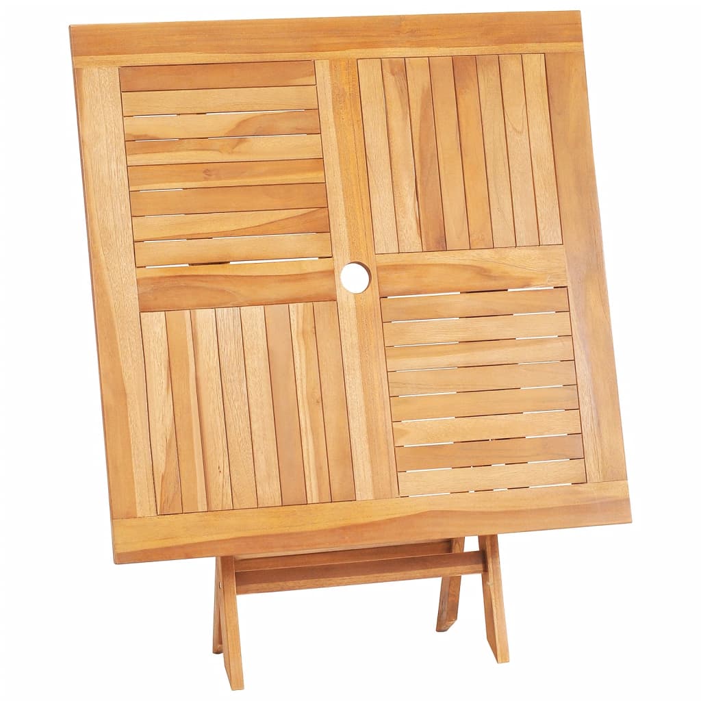 Table de jardin pliante en bois de teck massif 85x85x76 cm - 5