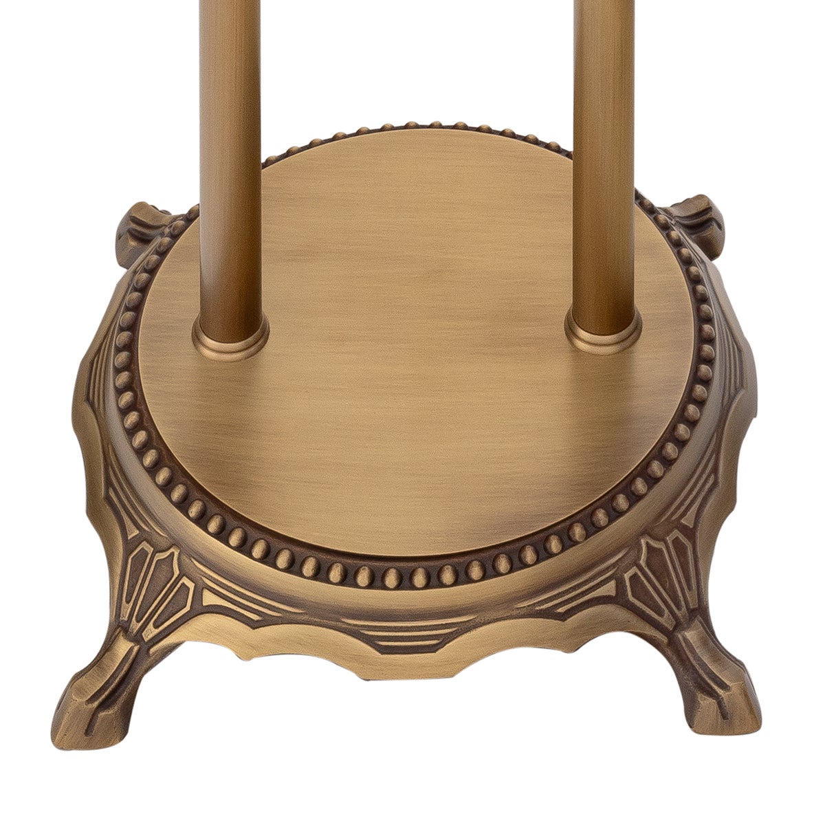 Silla élégant Robinet de Baignoire retro sur pied avec inverseur et bec rotatif avec douchette et flexible, Vintage Doré - 5