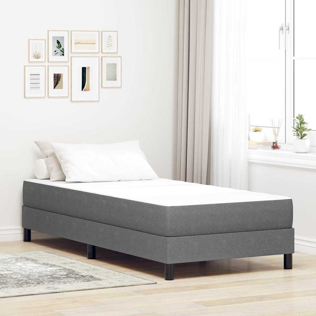 Materac do łóżka z materacem Jasnoszary 100 x 200 cm tkanina vidaXL