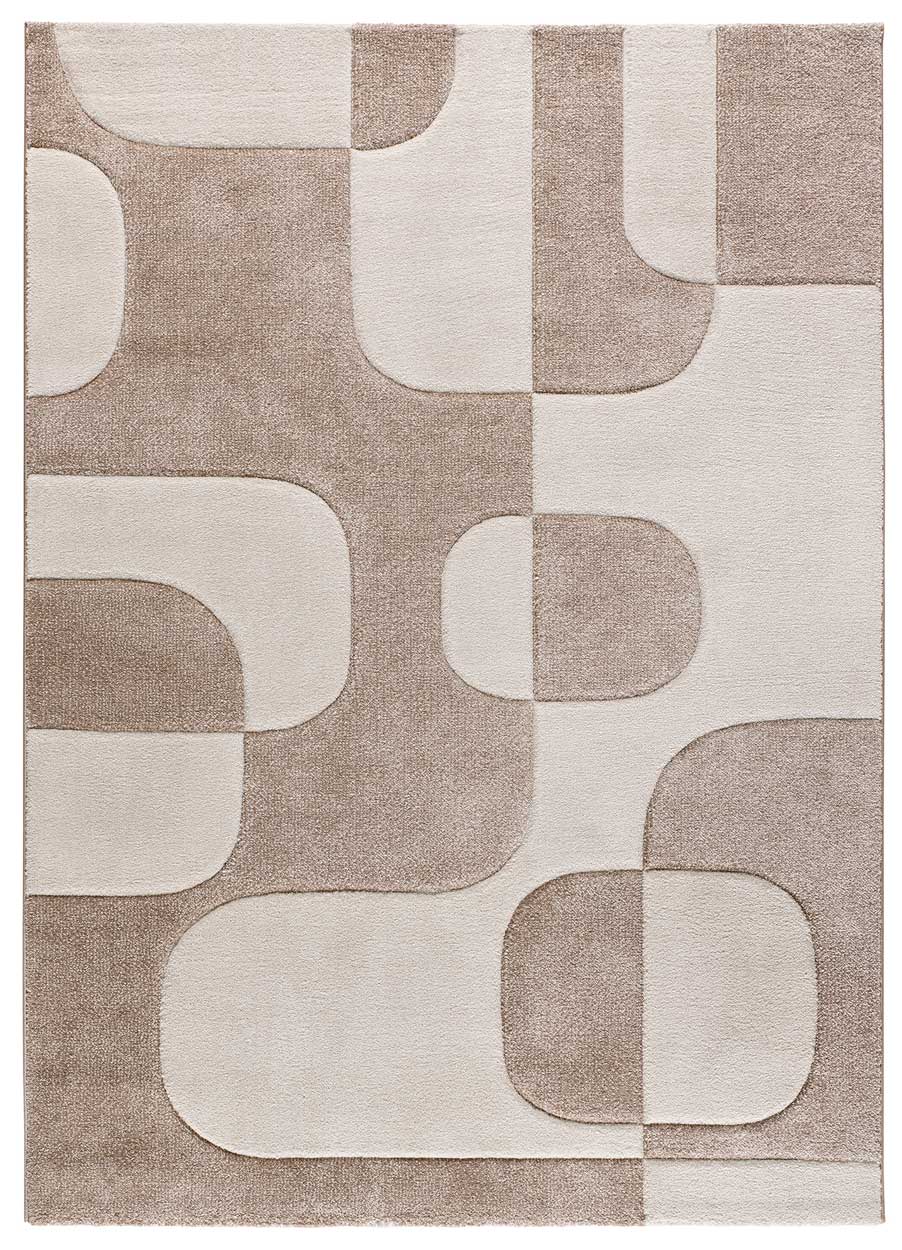 Tappeto interno crema rettangolare 160 x 230 cm LENA geometrico - ATTICGO - 2