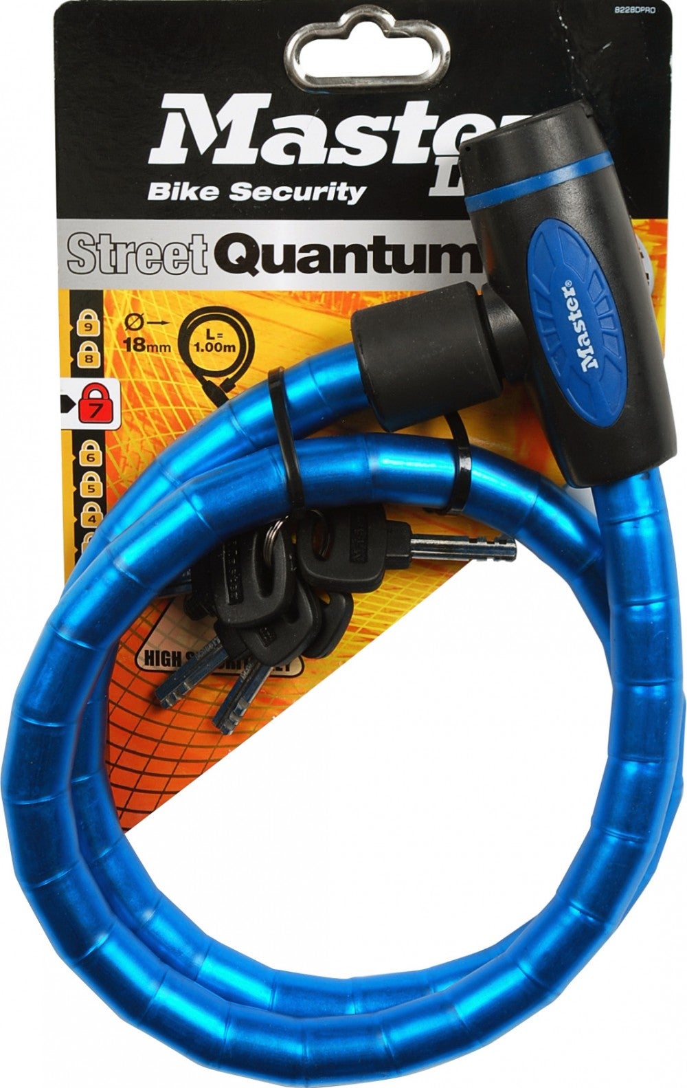 Câble antivol MASTER LOCK, L.1 m x Diam.18 mm - 2