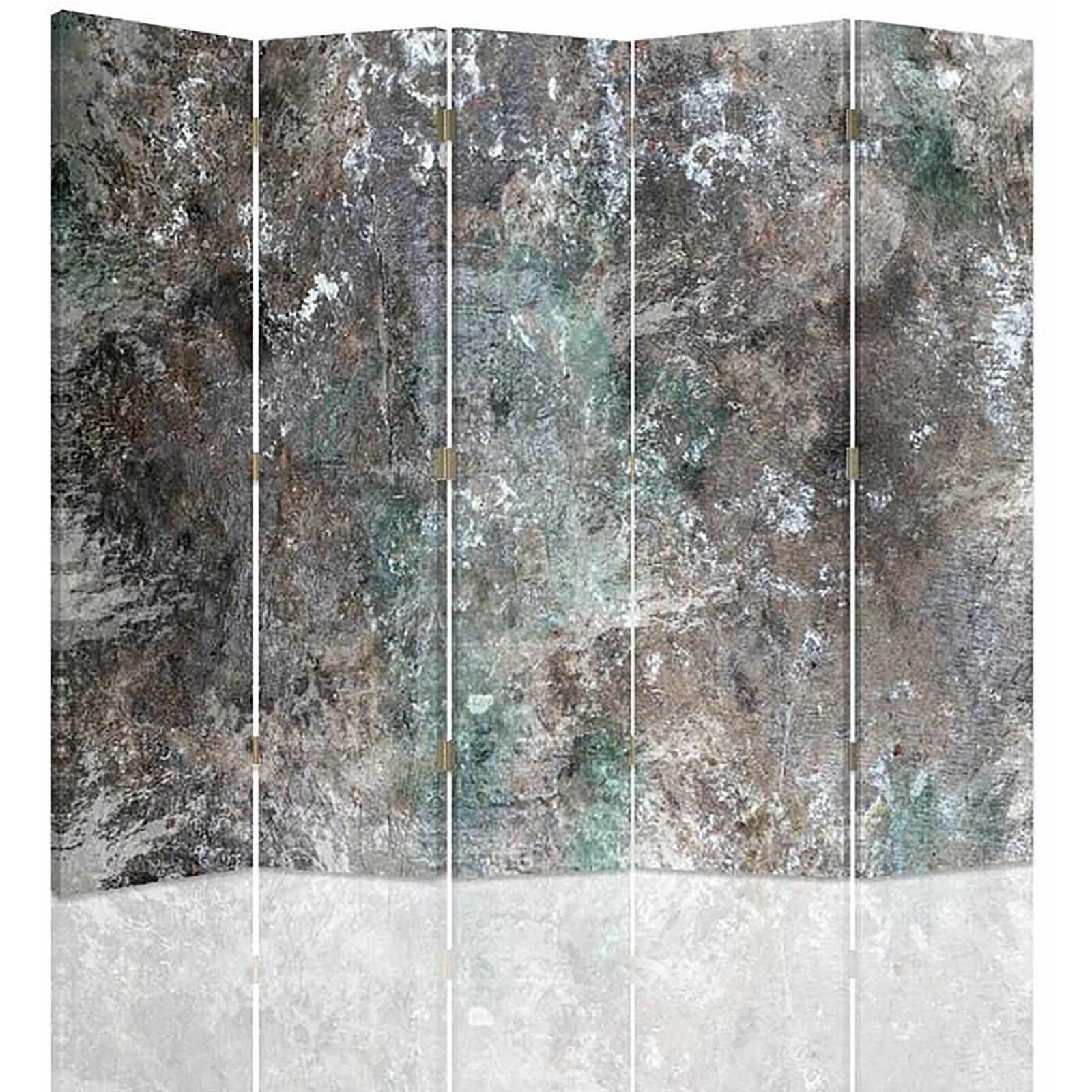 Paravent effet mur en béton 5 panneaux - Design Moderne - 180 x 150 cm ...