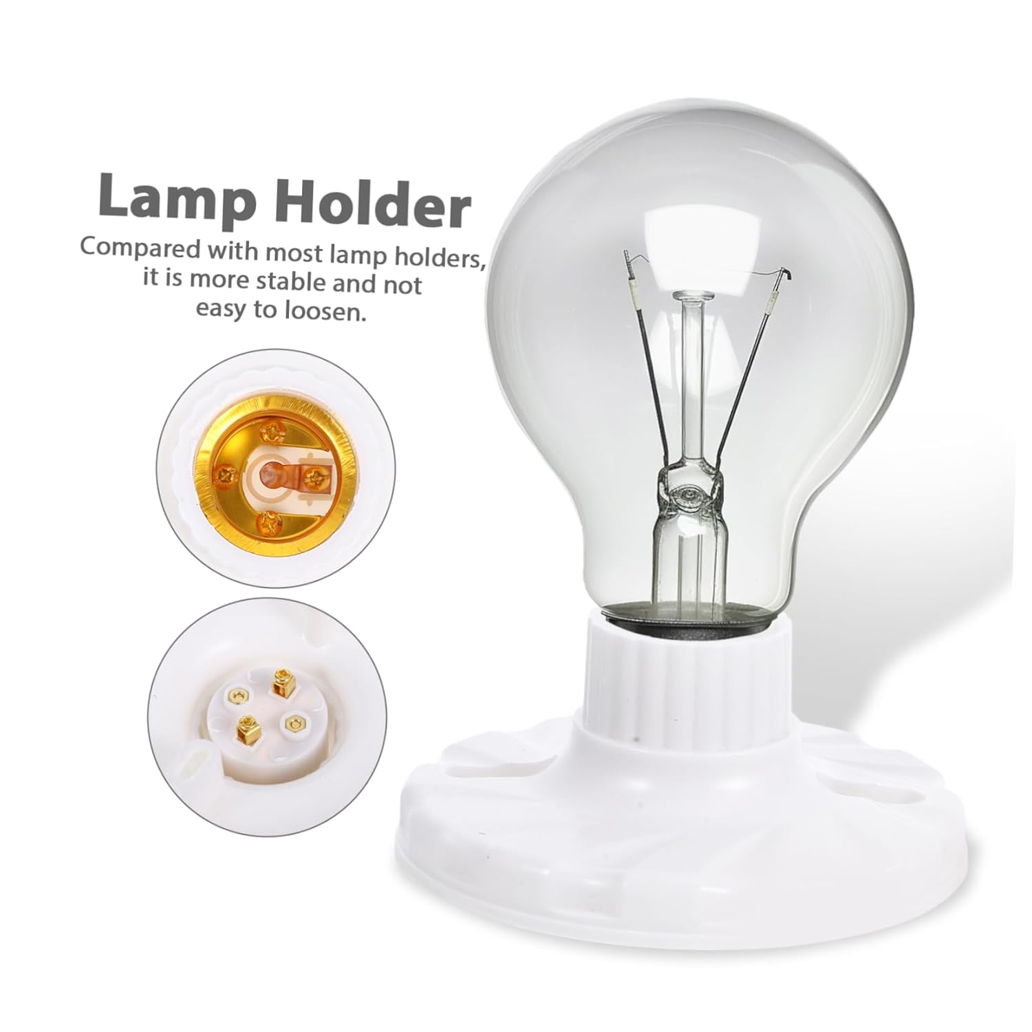 1 jeu de douilles de plafond à visser E27, douilles de garage E27, supports de douilles d'ampoule LED, supports de lampe de plafond E27, grand - 5