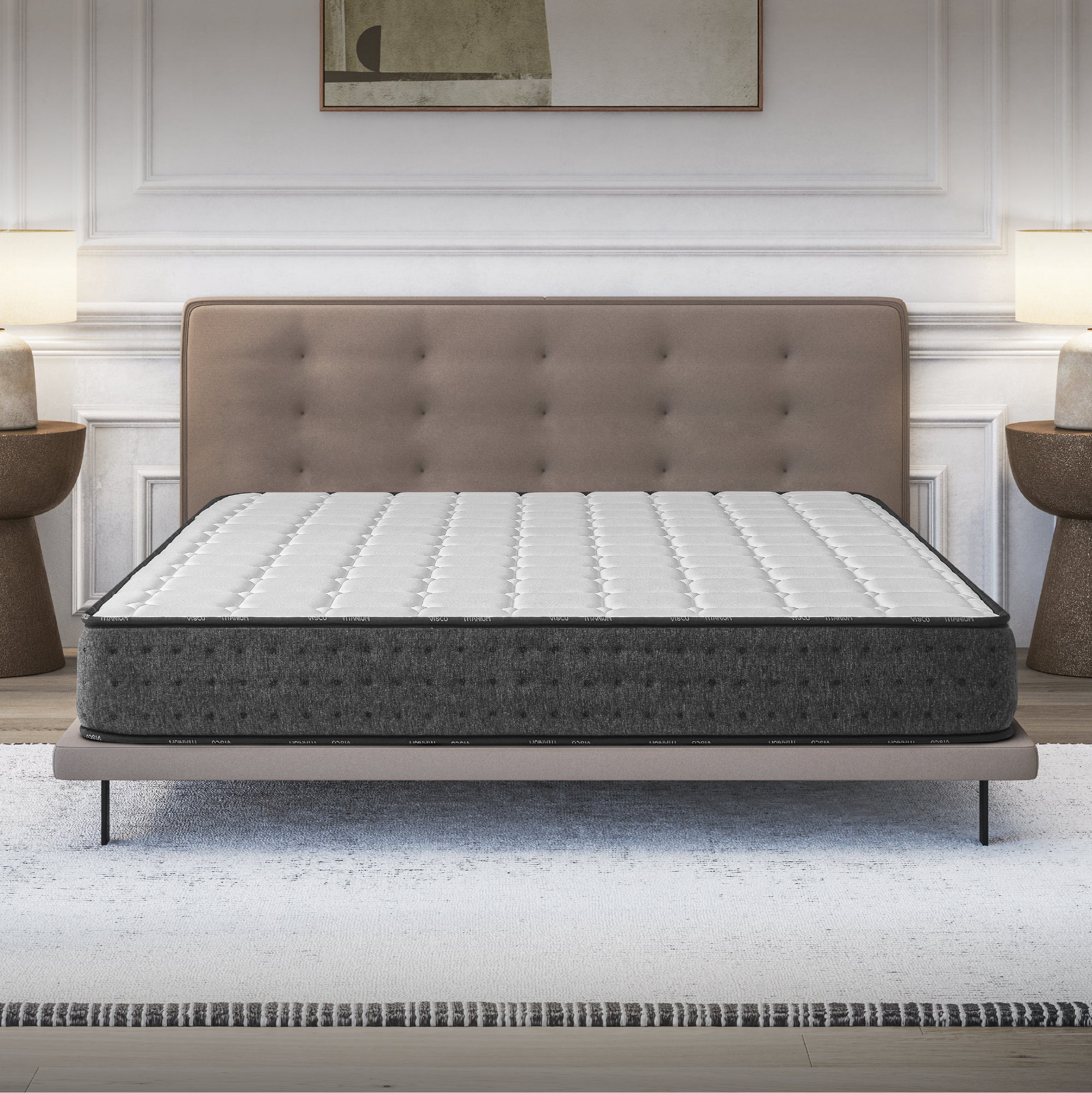 Matelas Equinox 160x200 cm - Multicouches HR - Blue Latex - 2 Oreillers Offerts - Mousse à Mémoire de forme - Épaisseur 21 cm - 7 Zones - Reversible - 2