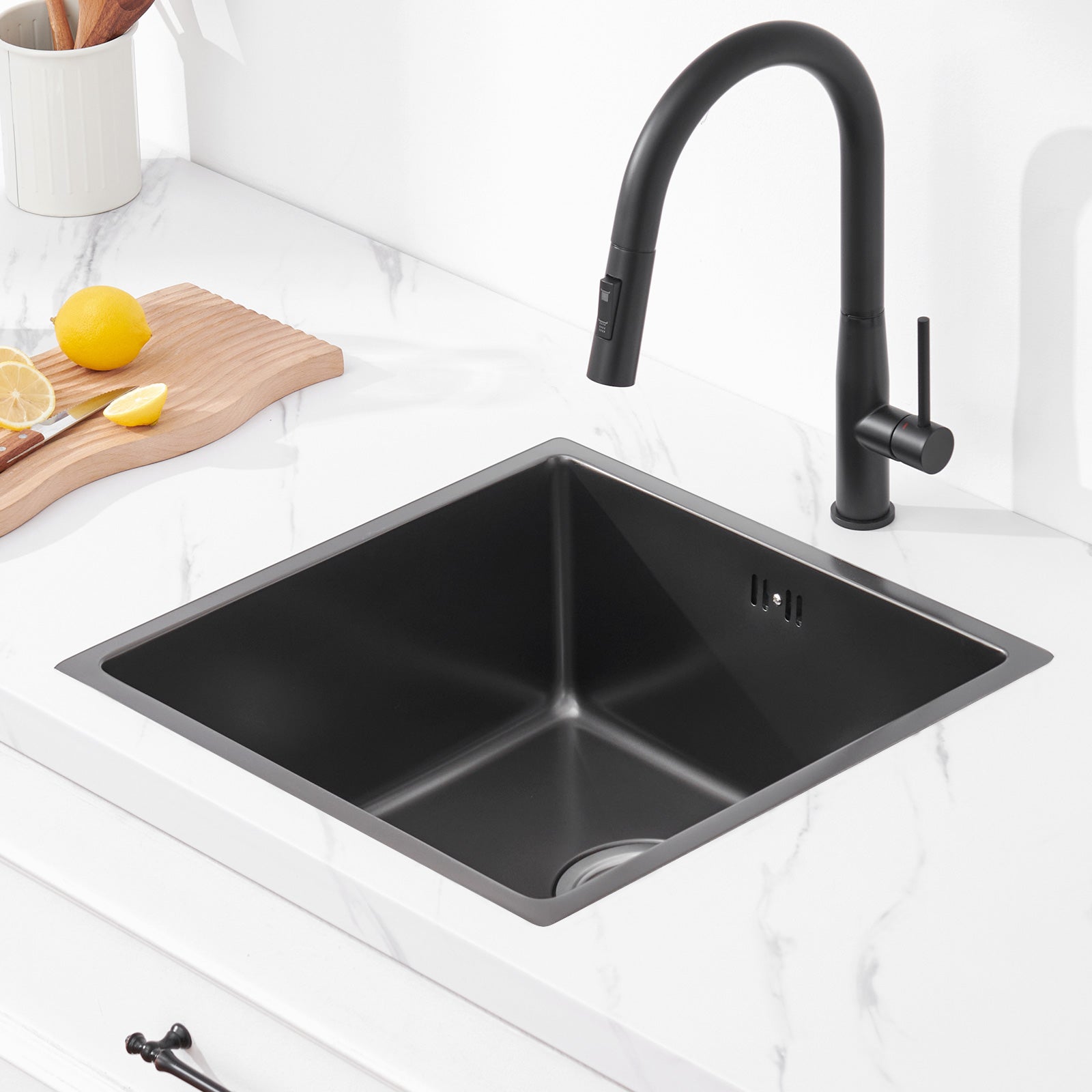 Évier de cuisine à montage en surface et à deux cuves QUATRUS R15 EQUA