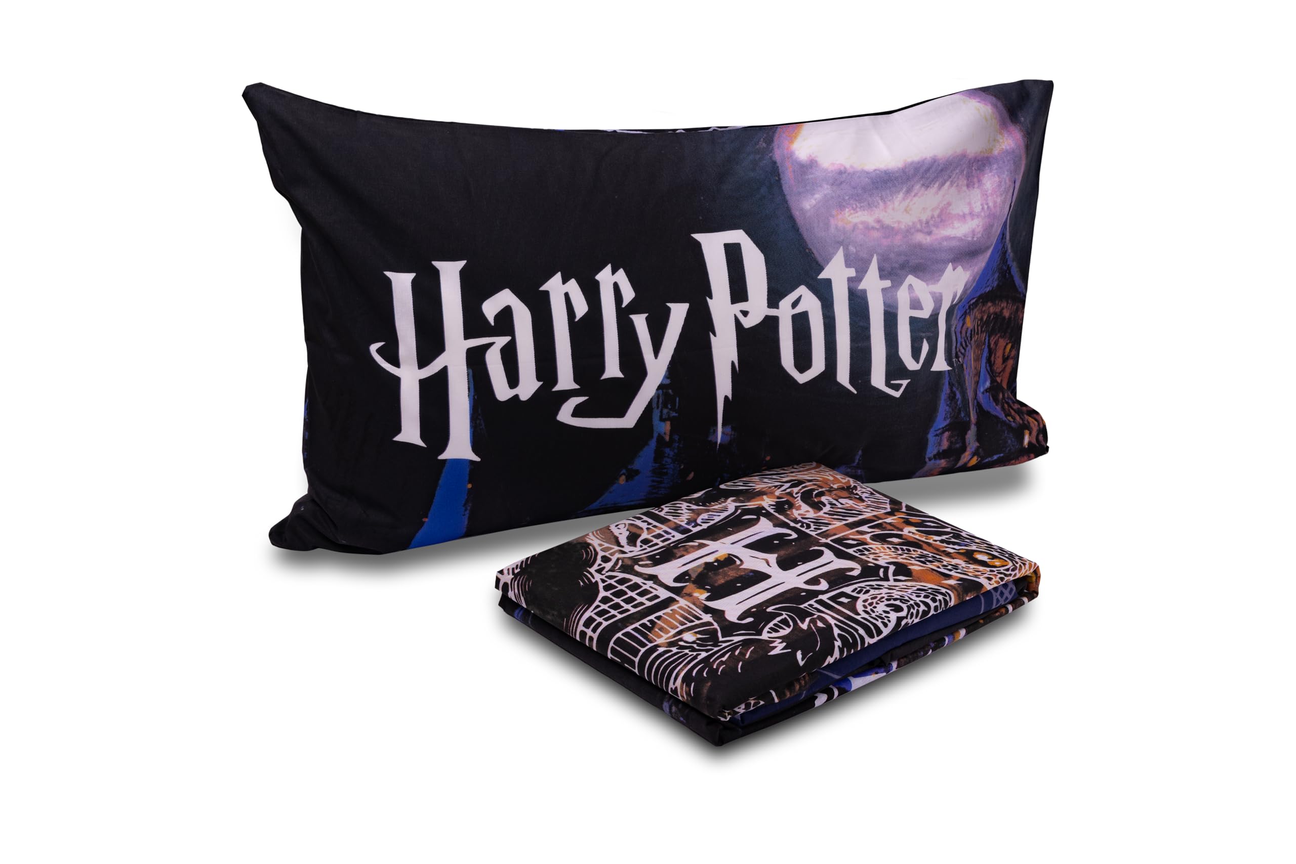 HP Biancheria da Letto Gufo Hedwig, Articolo per Harry Potter, 135 x 200 + 80 x 80 cm, per Bambini, Ragazze e Ragazzi, 100% Cotone