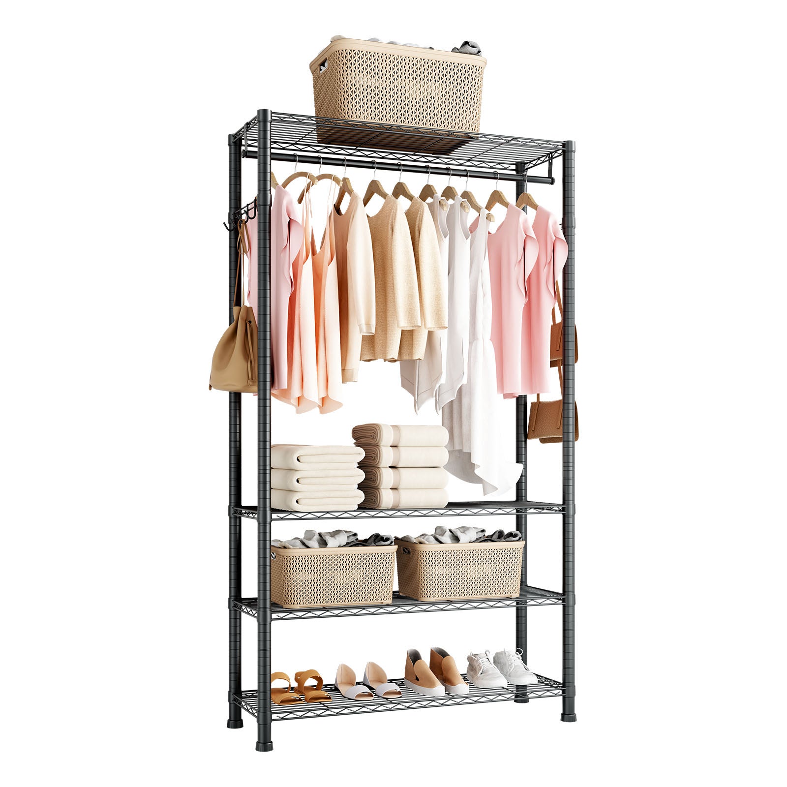 VEVOR Stand Appendiabi Barra Singola Ripiano Singolo da | FindTheDeal