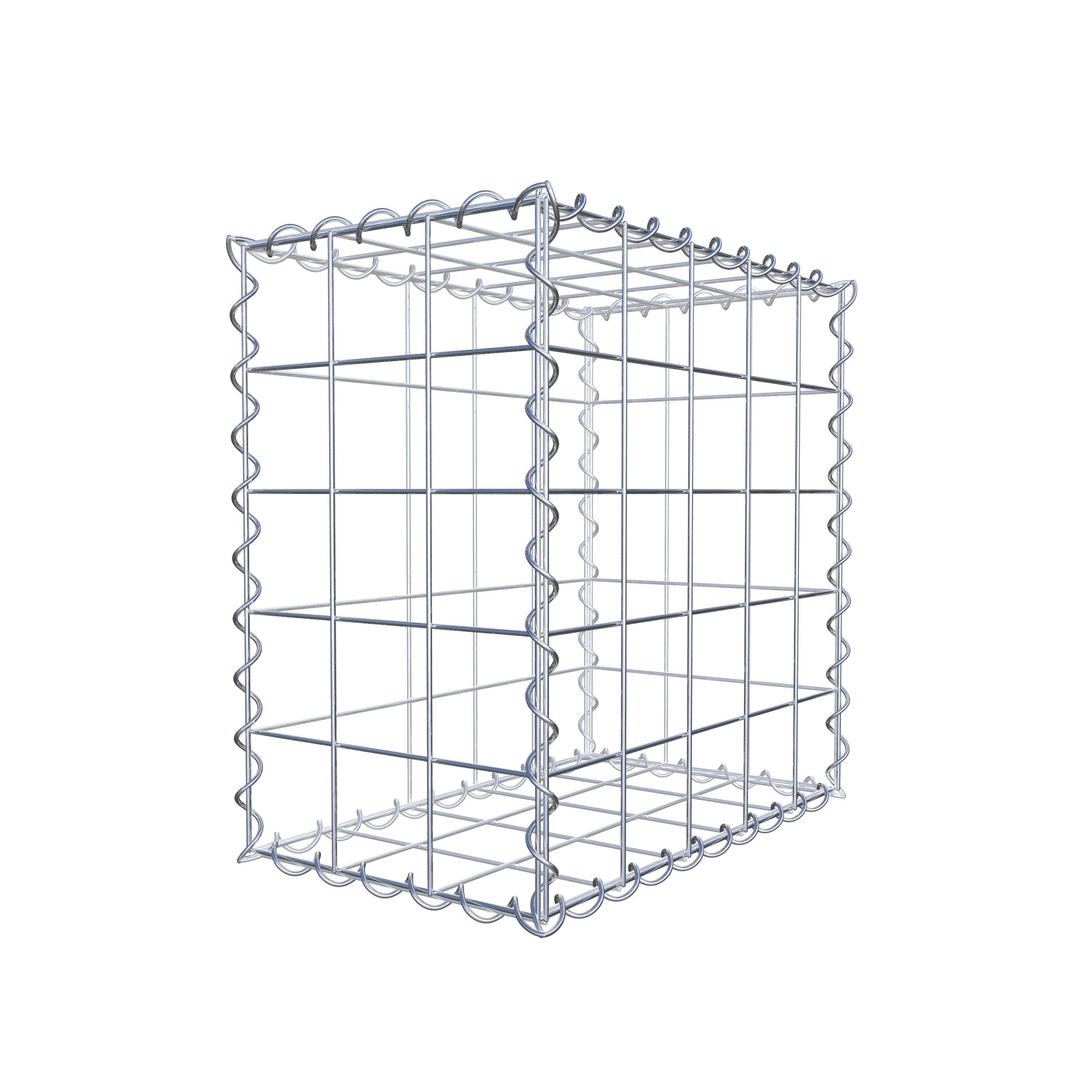 Gabiona - Gavión de acero galvanizado 50x50x30cm (LxAxP), malla 10 x 10cm, Espiral, jaula metálica para muro o jardín - 3