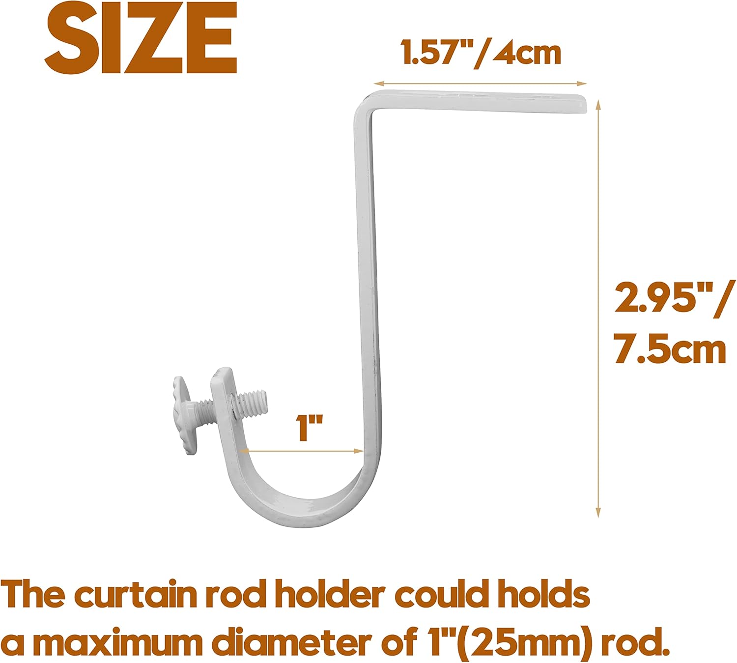 Staffe Per Asta Per Tende Da Soffitto, Resistenti Staffe Per Aste - 2