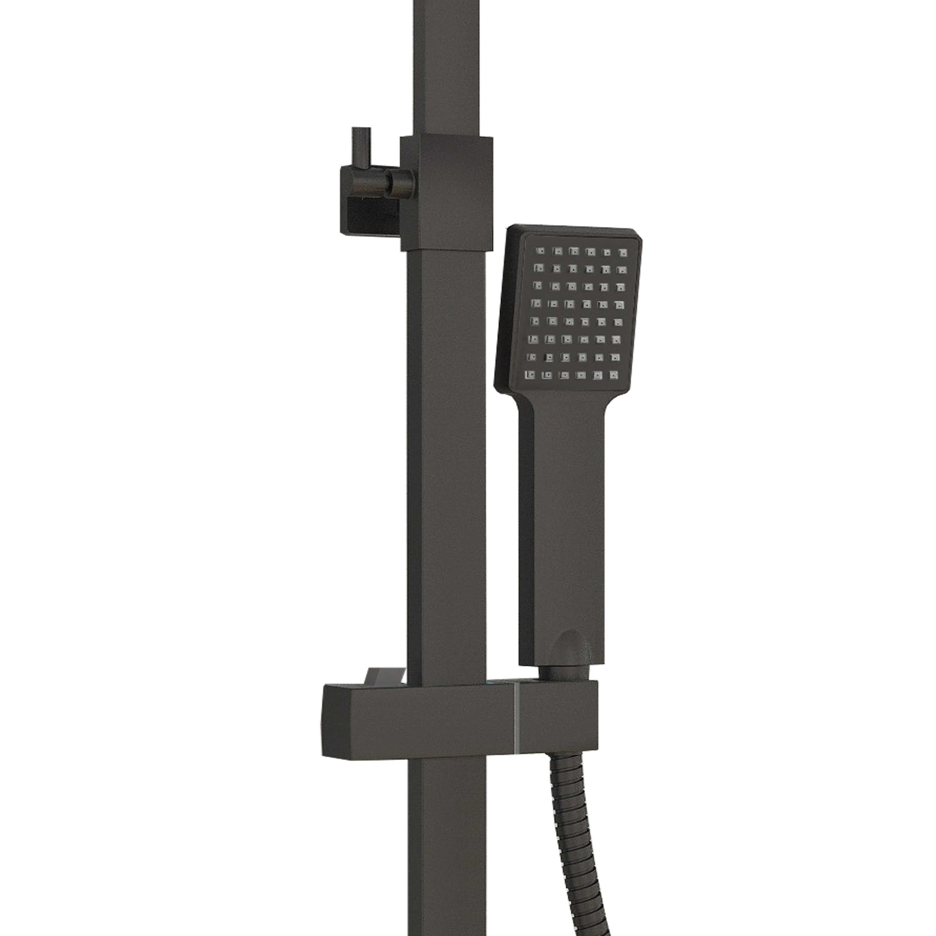 Colonne de douche thermostatique carré chromé avec mitigeur réglable en AICA - 3