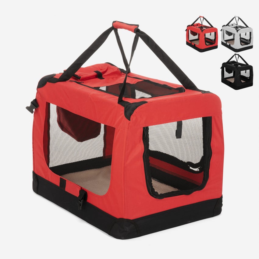 Sac de transport en tissu pliable pour chiens et chats moyen - Main Image