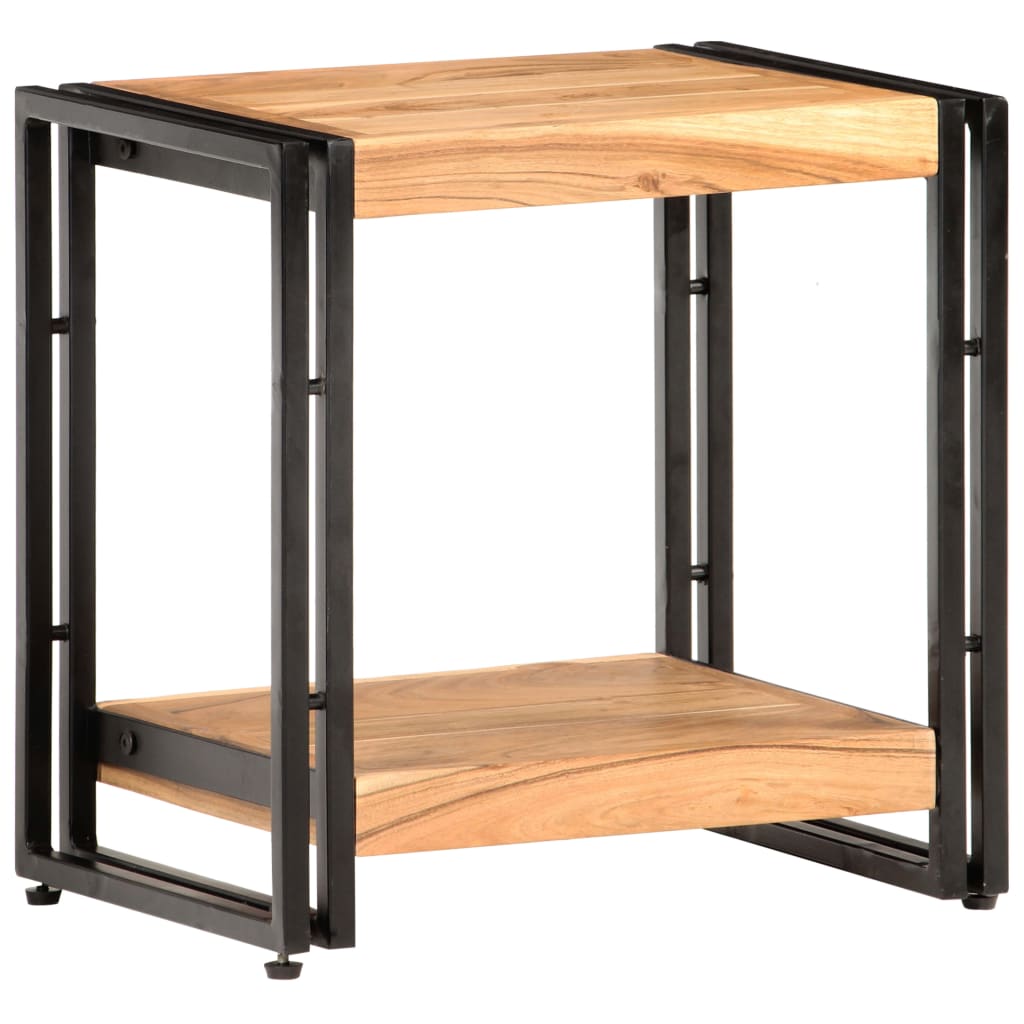Vidaxl Mesa Auxiliar De Madera Maciza De Acacia 40X30x40 Cm Negro , Leroy Merlin