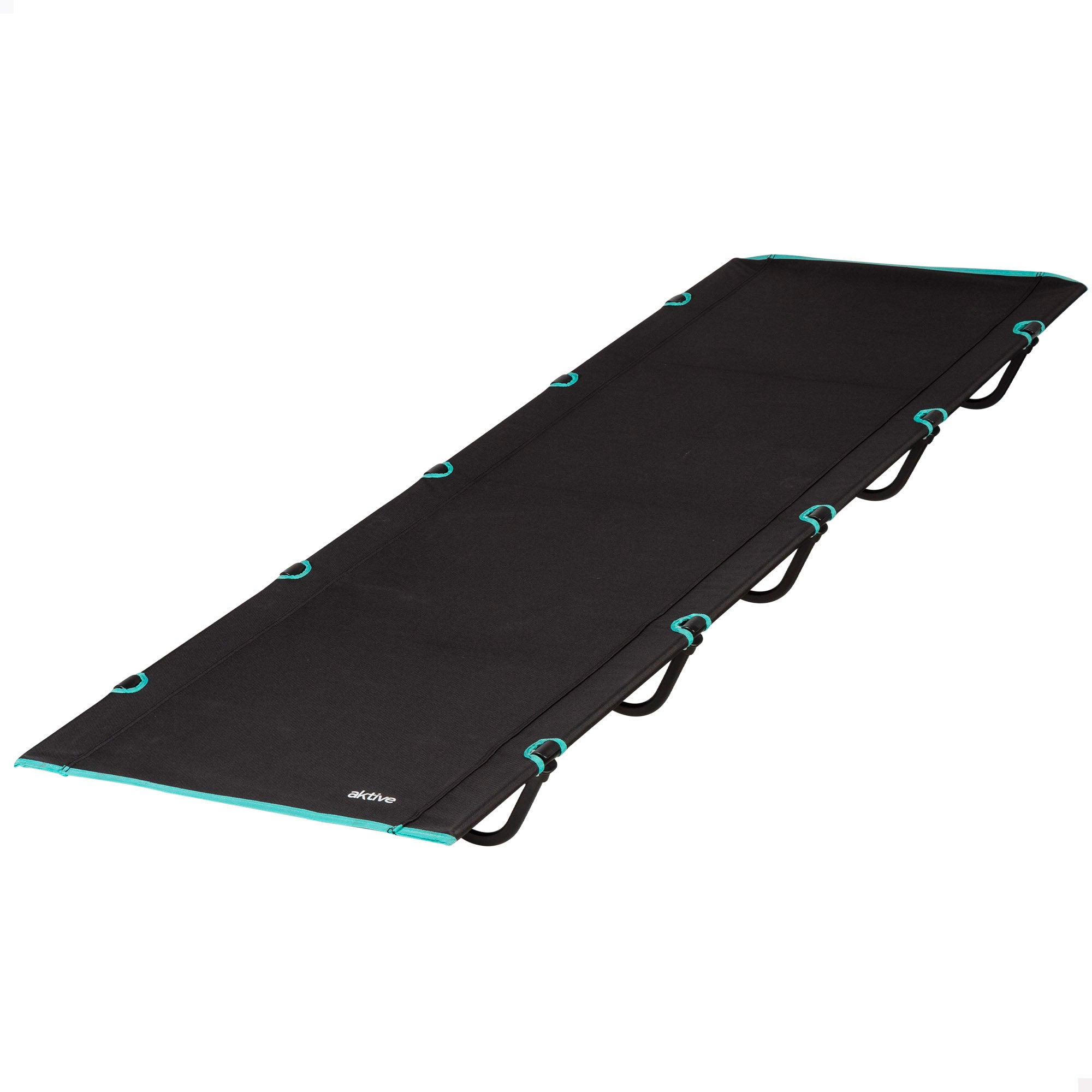 Aktive cama plegable camping 194x65,5x14 cm negra con bolsa de transporte