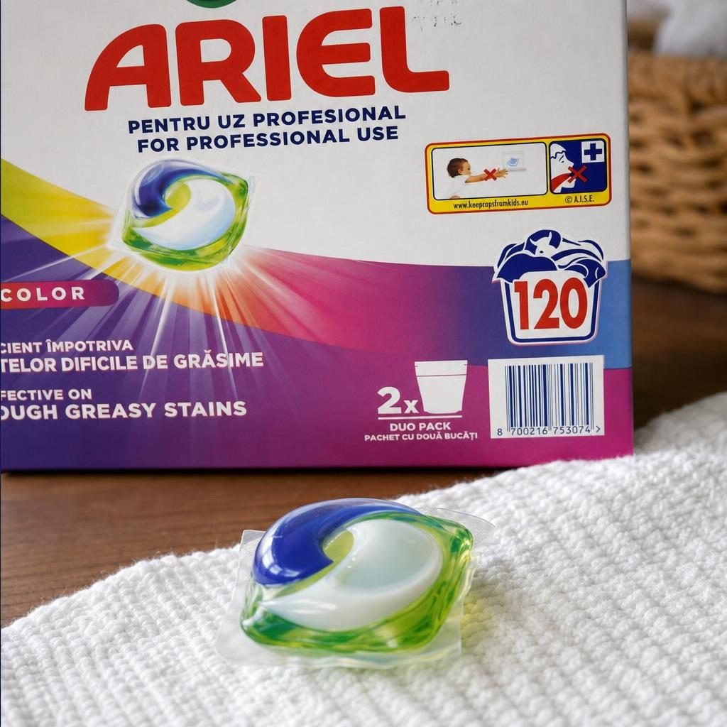 Detergent Capsule pentru Rufe Colorate, Ariel, All in 1, Set 2 x 60 ...