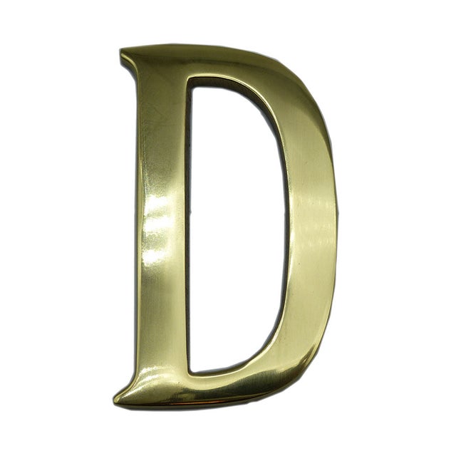 Lettre Décorative ‘F’ – Finition Laiton Récupéré – Americana – Style Industriel