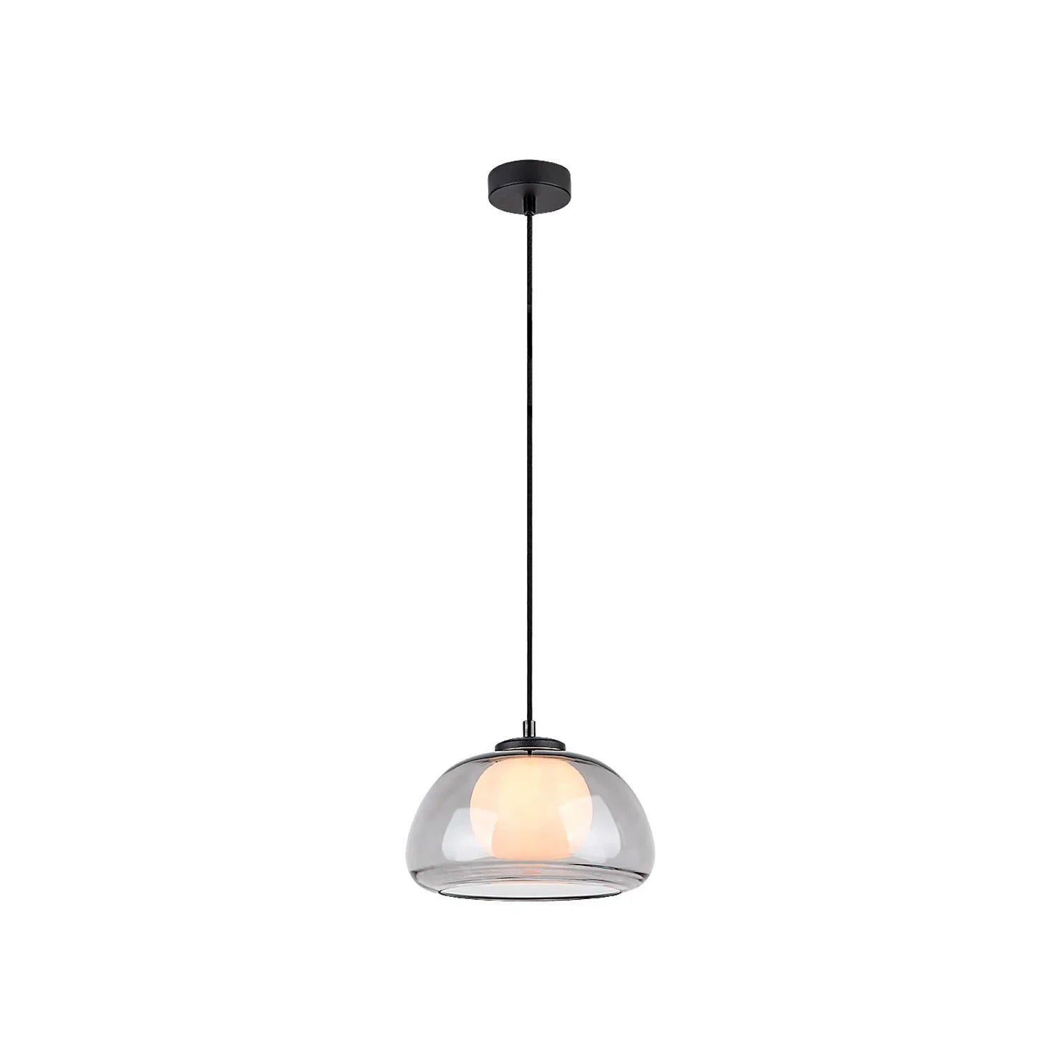 Lampa wisząca Elowen czarna-dymiona 1xG9x5W wym: 150 x 25 x 25 cm szkło Rabalux