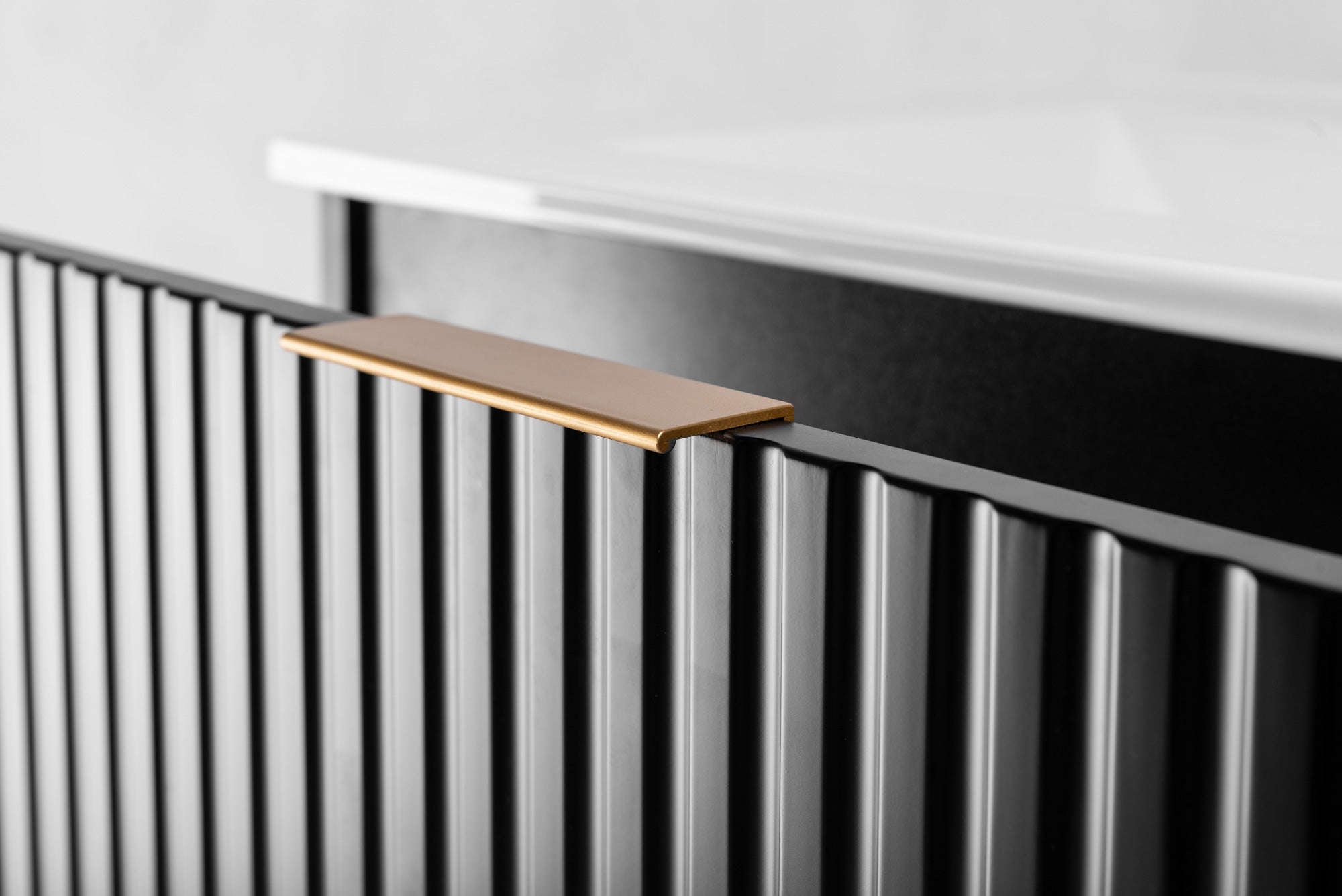 Meuble sous double vasque avec plan sur pieds FLOW noir 120 cm - 7