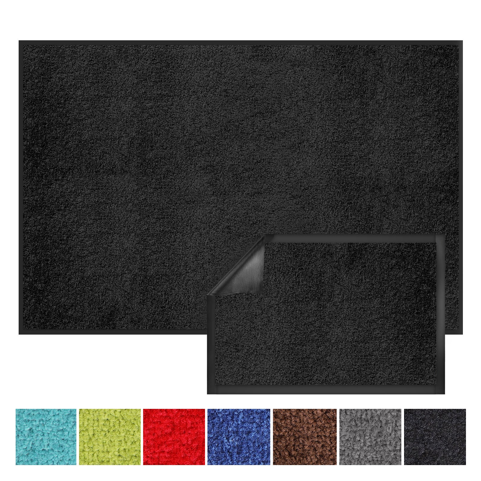 Tapis antidérapant très absorbant Monochrom Noir 60 x 180 cm - 2