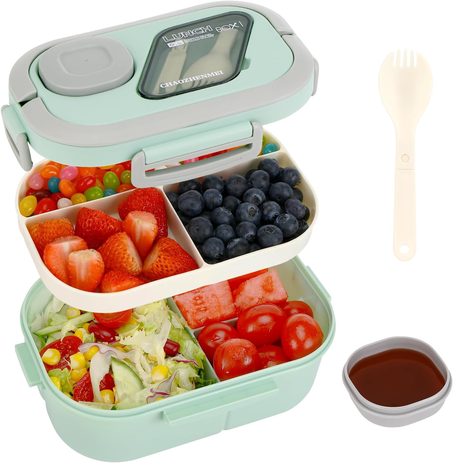 Bento Lunch Box Lunch Box dla Dzieci i Dorosłych Pojemnik z Przegródkami Przeciw Wyciekom Bez BPA do Zmywarki Szkoły Na Piknik Do Pracy